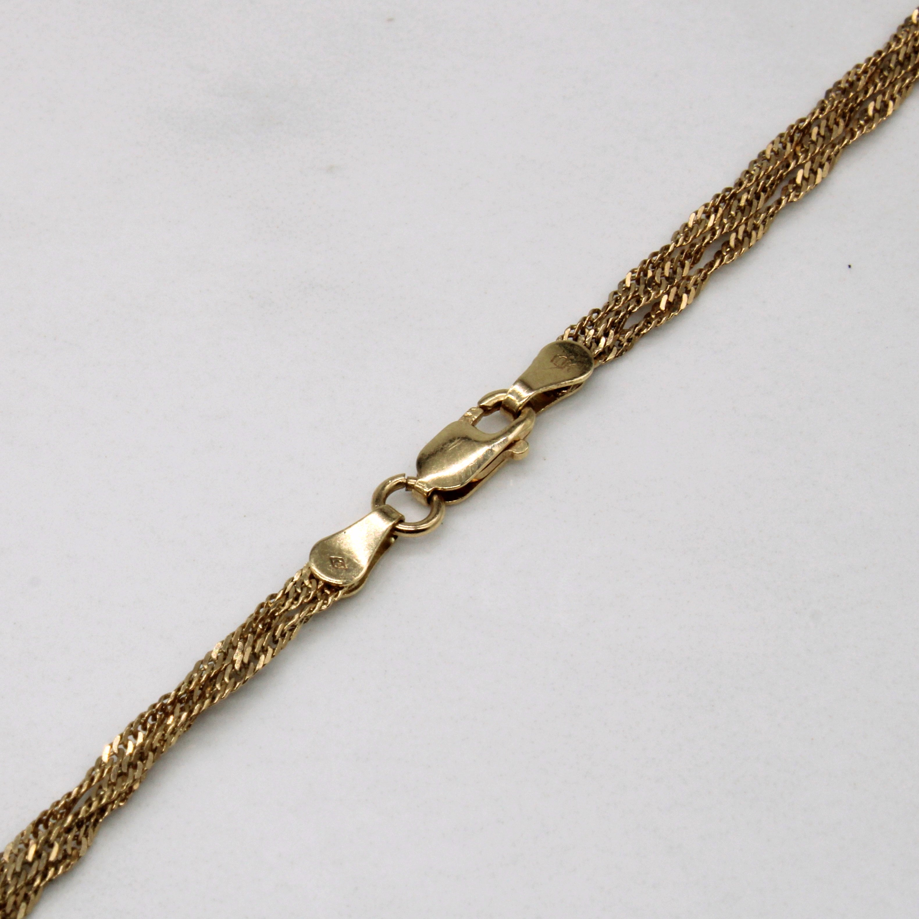 10k Yellow Gold Three Tiered Chain | 18" |