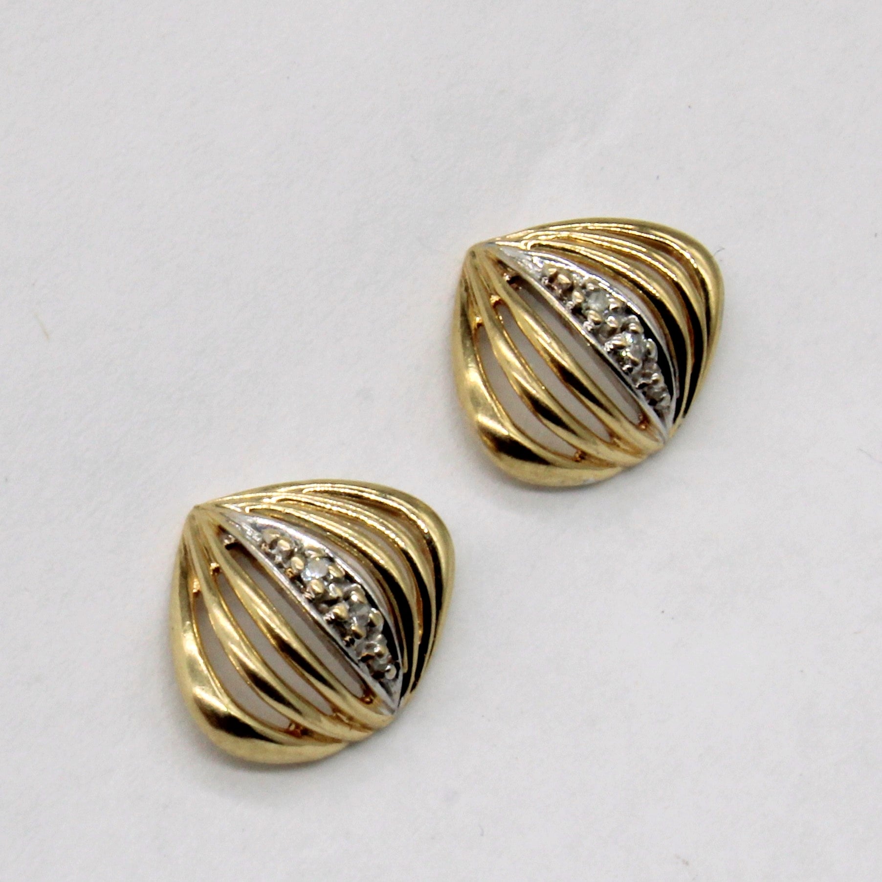 Diamond Shield Earrings | 0.02ctw |