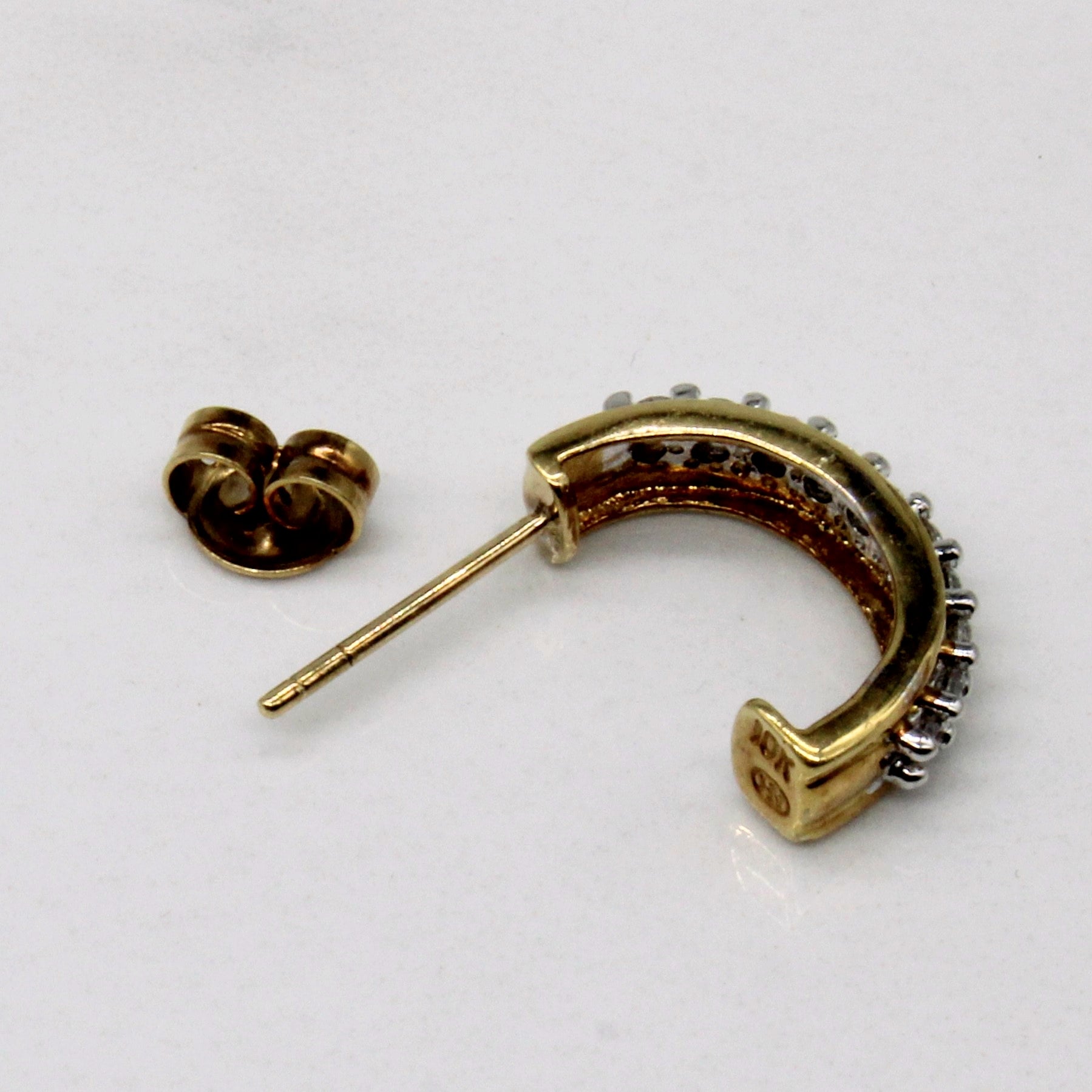 Diamond Half Hoop Earrings | 0.30ctw |
