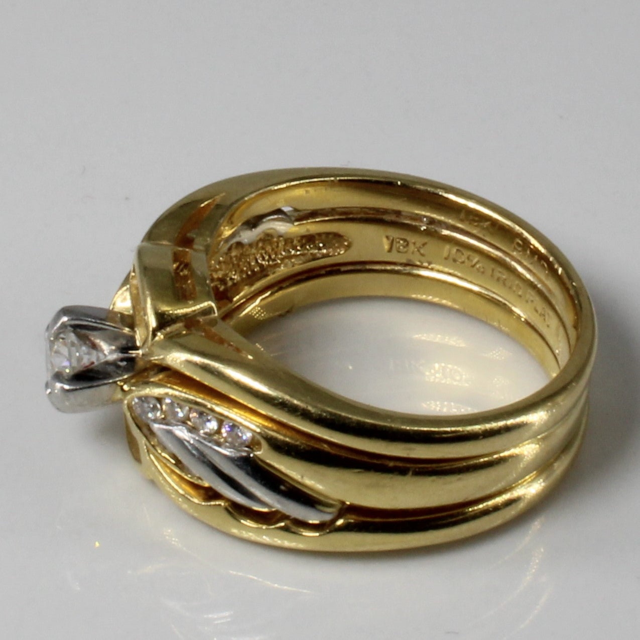 Diamond Solitaire with Accents Soldered Ring | 0.48ctw | SZ 6 |