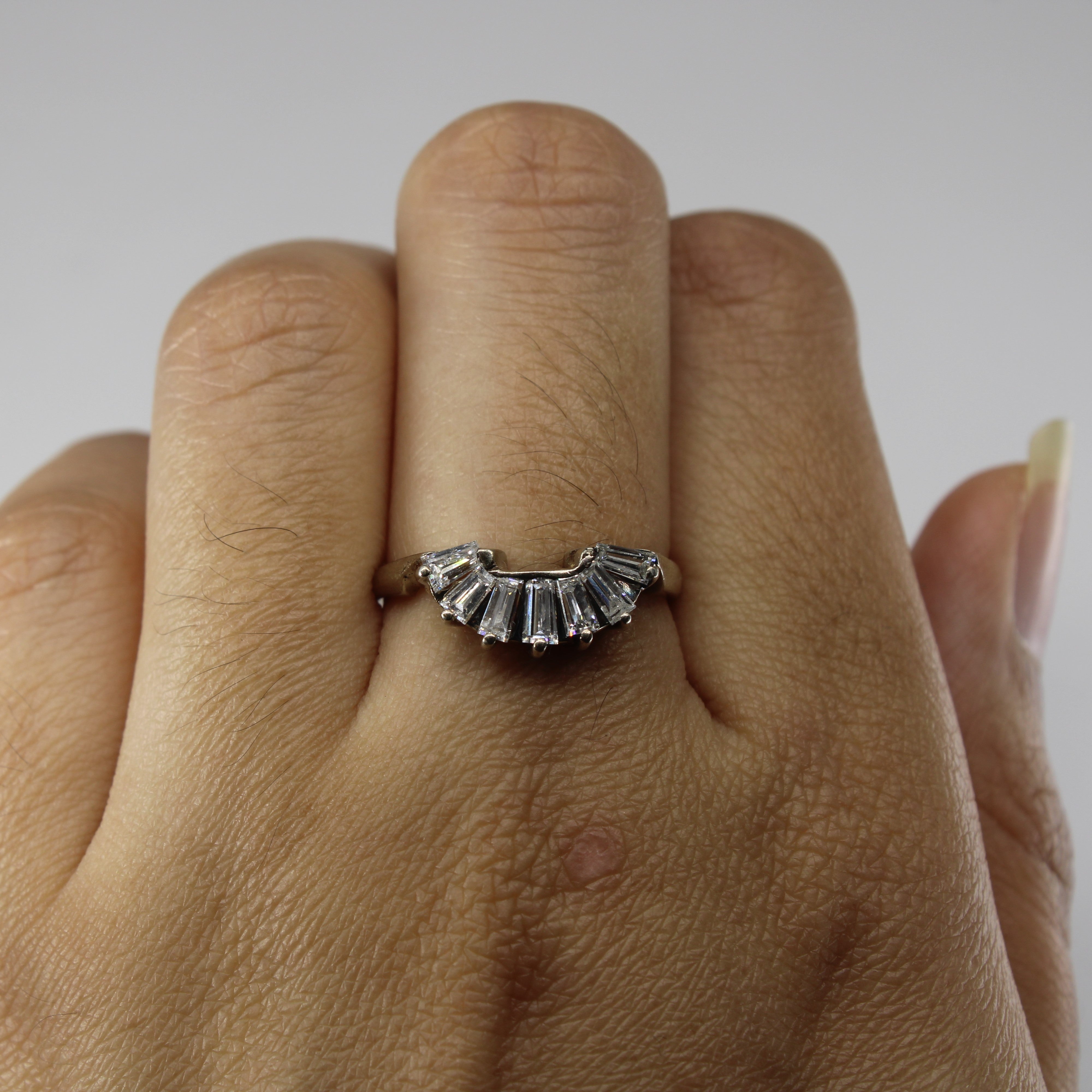 Seven Stone Baguette Contour Diamond Ring | 0.50ctw | SZ 7.75 |