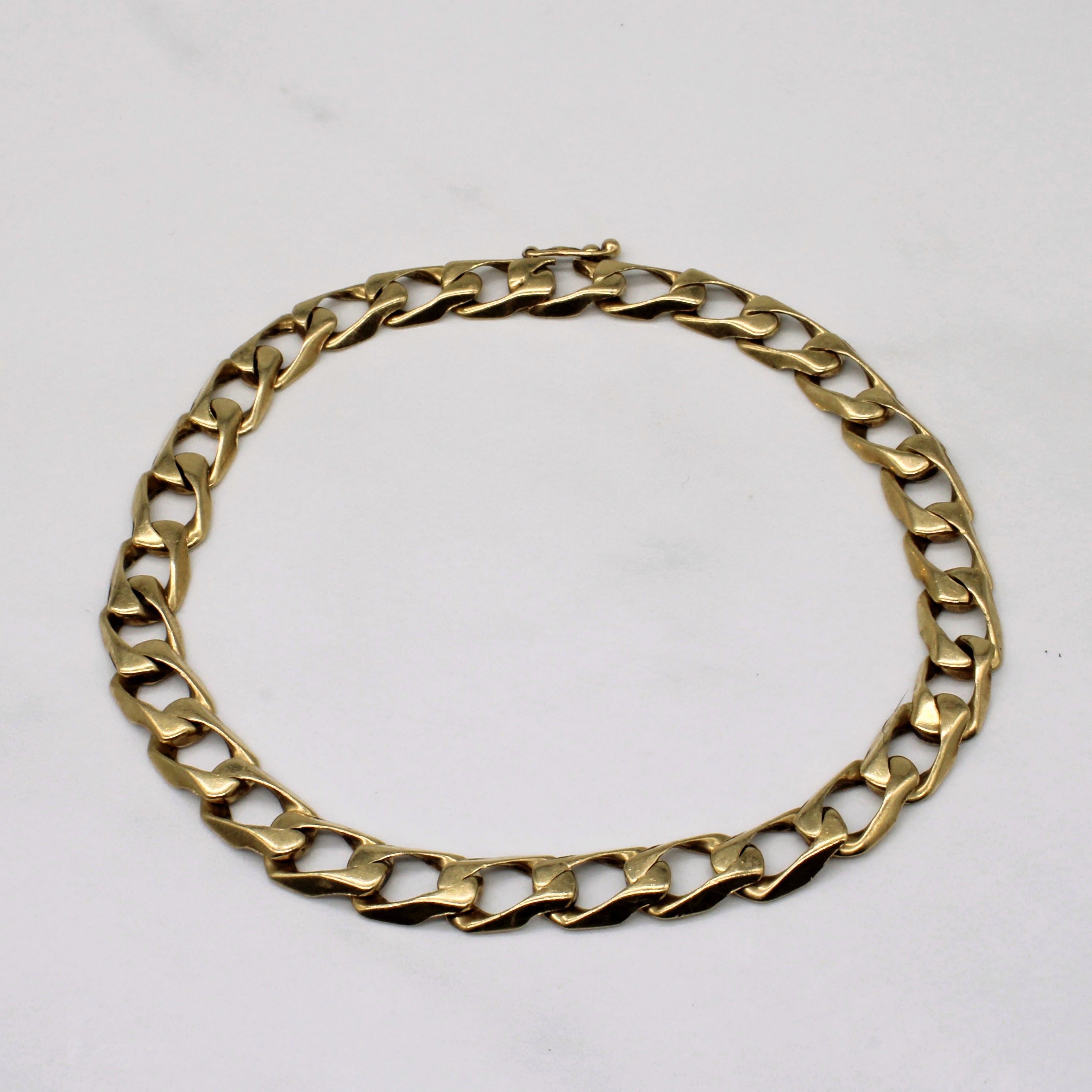 10k Yellow Gold Curb Link Bracelet | 9" |