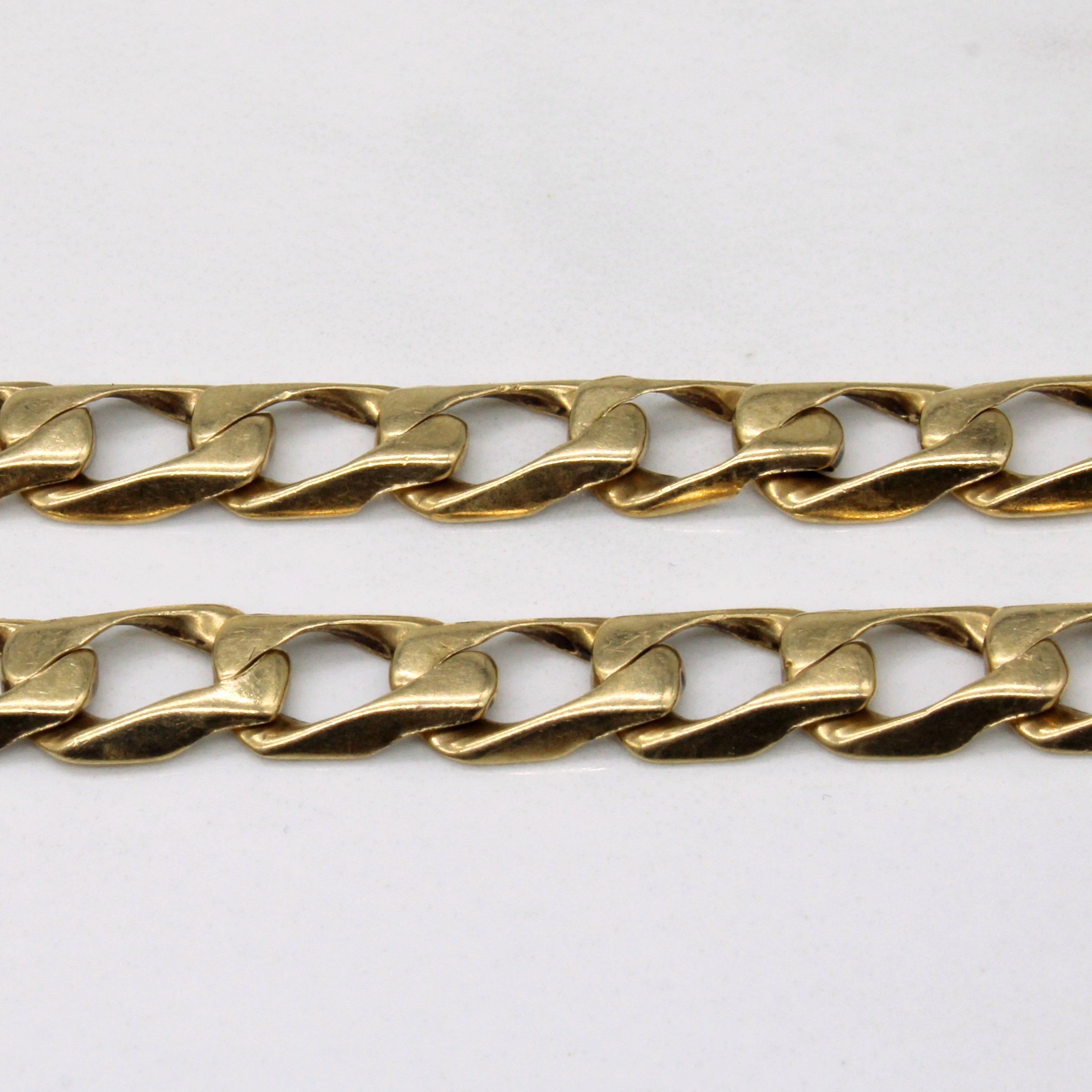 10k Yellow Gold Curb Link Bracelet | 9" |