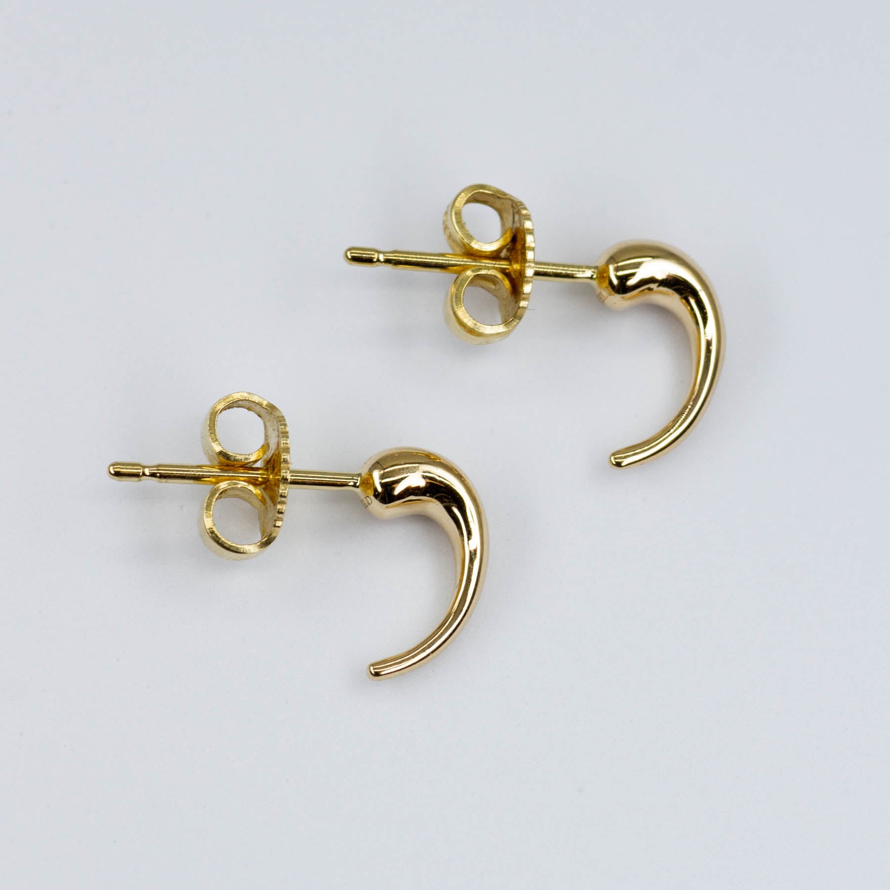 Boucles d'oreilles Rachel Weld en or jaune 18 carats à griffes nues |