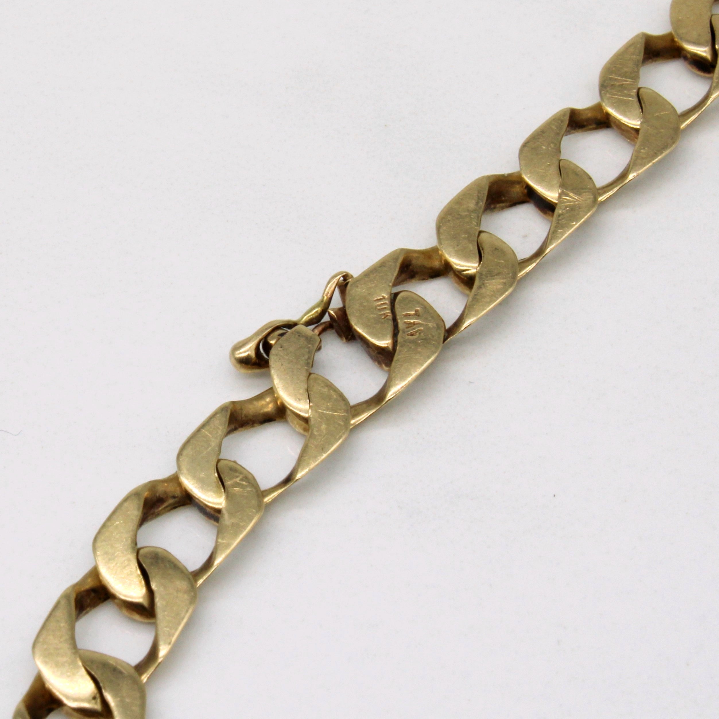10k Yellow Gold Curb Link Bracelet | 9" |
