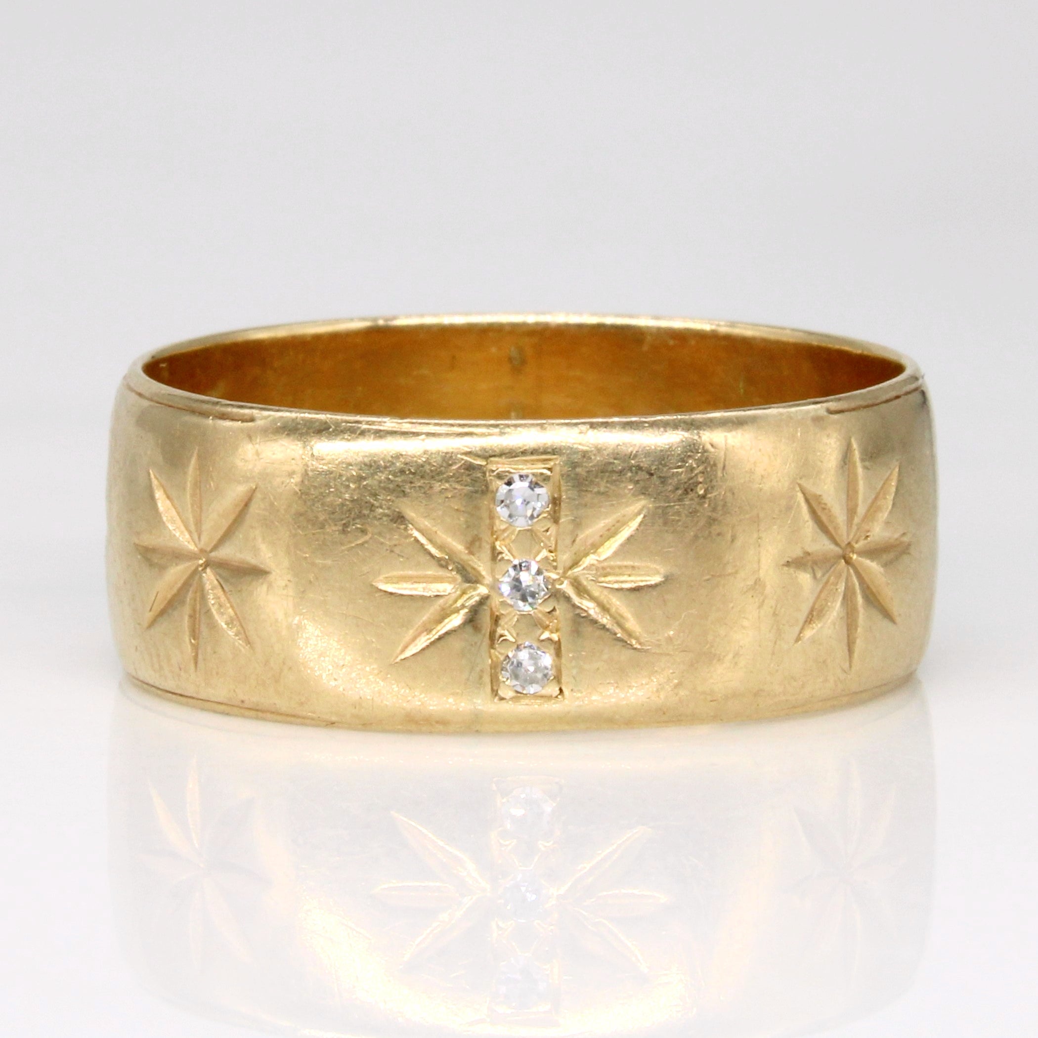 Bague large Diamond Star | 0,03 ct | Taille 11,5 |