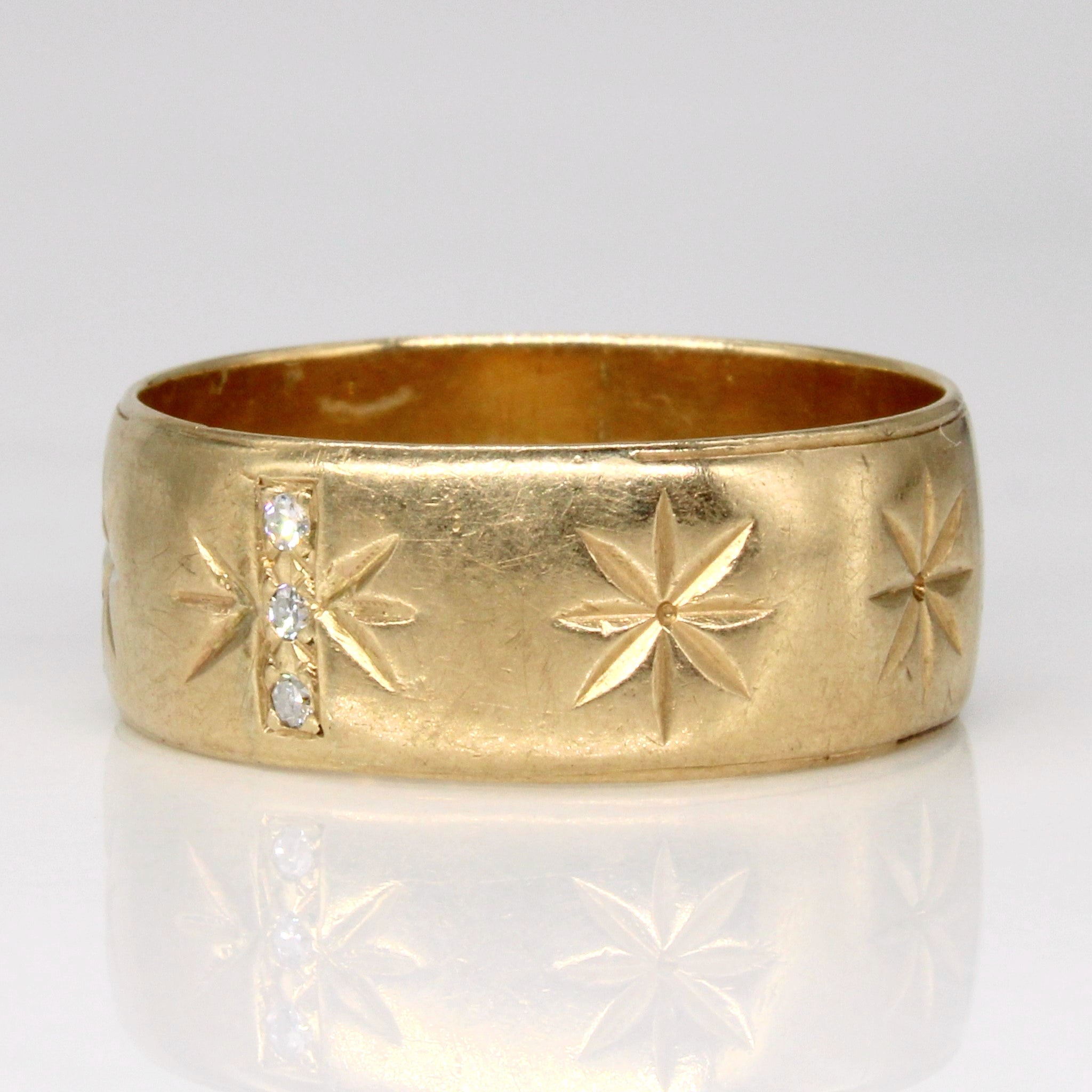 Bague large Diamond Star | 0,03 ct | Taille 11,5 |