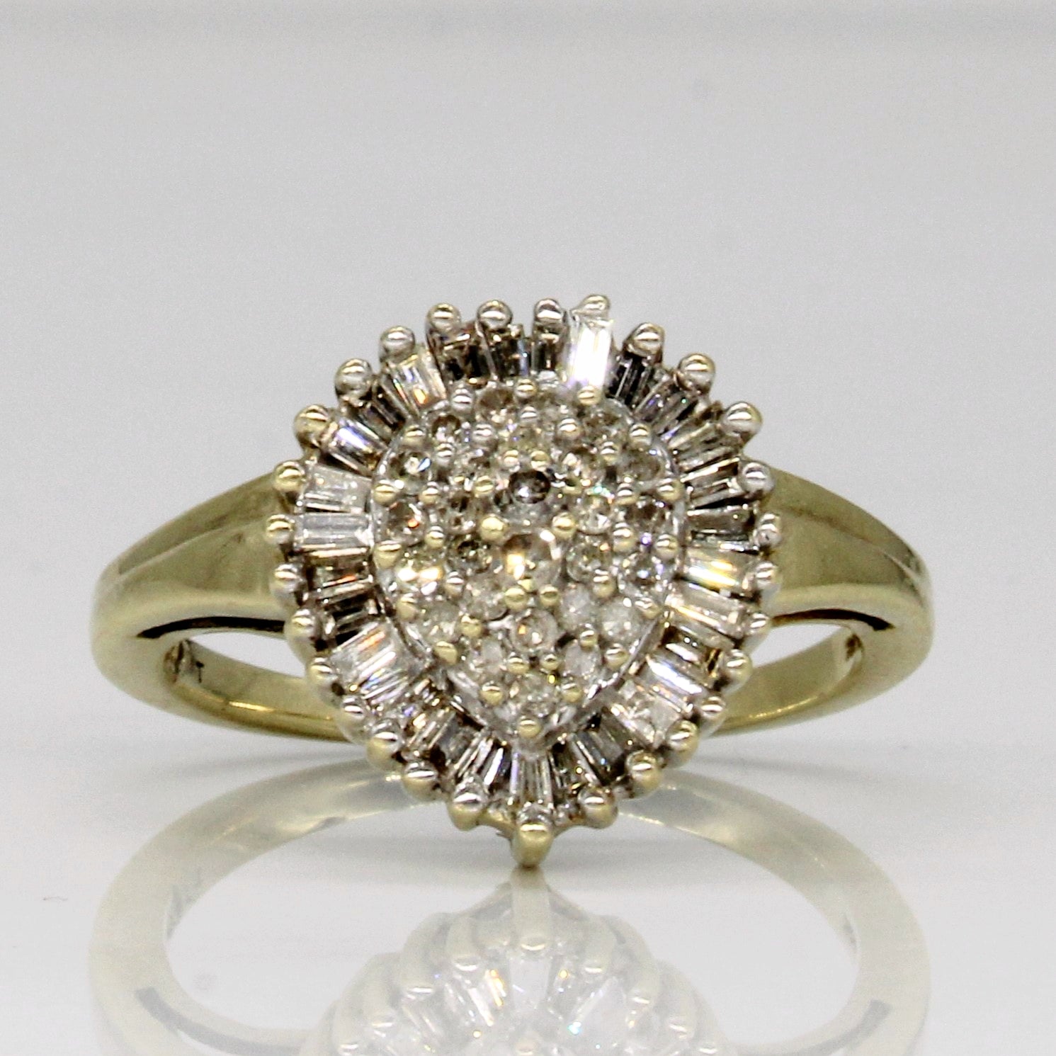 Bague sertie de diamants en grappe | 0,57 ct | Taille 7 |