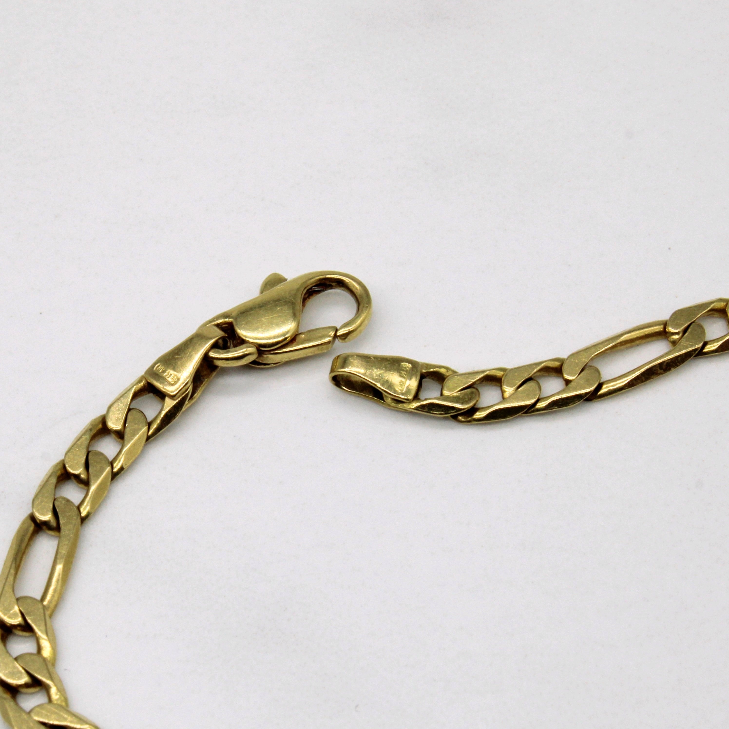 18k Yellow Gold Figarucci Link Bracelet | 7" |
