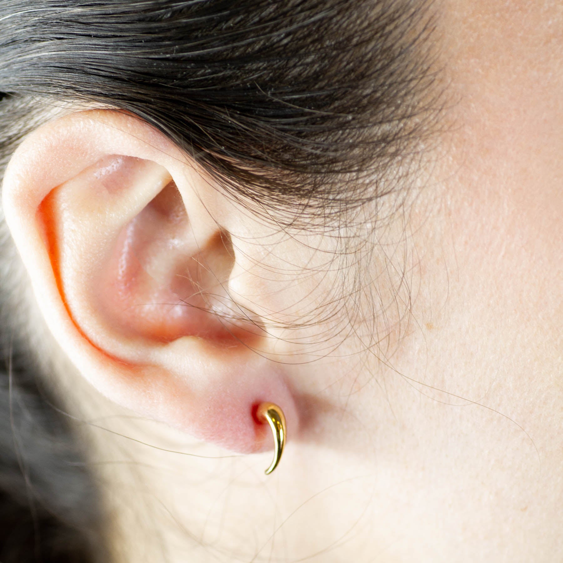 Boucles d'oreilles Rachel Weld en or jaune 18 carats à griffes nues |