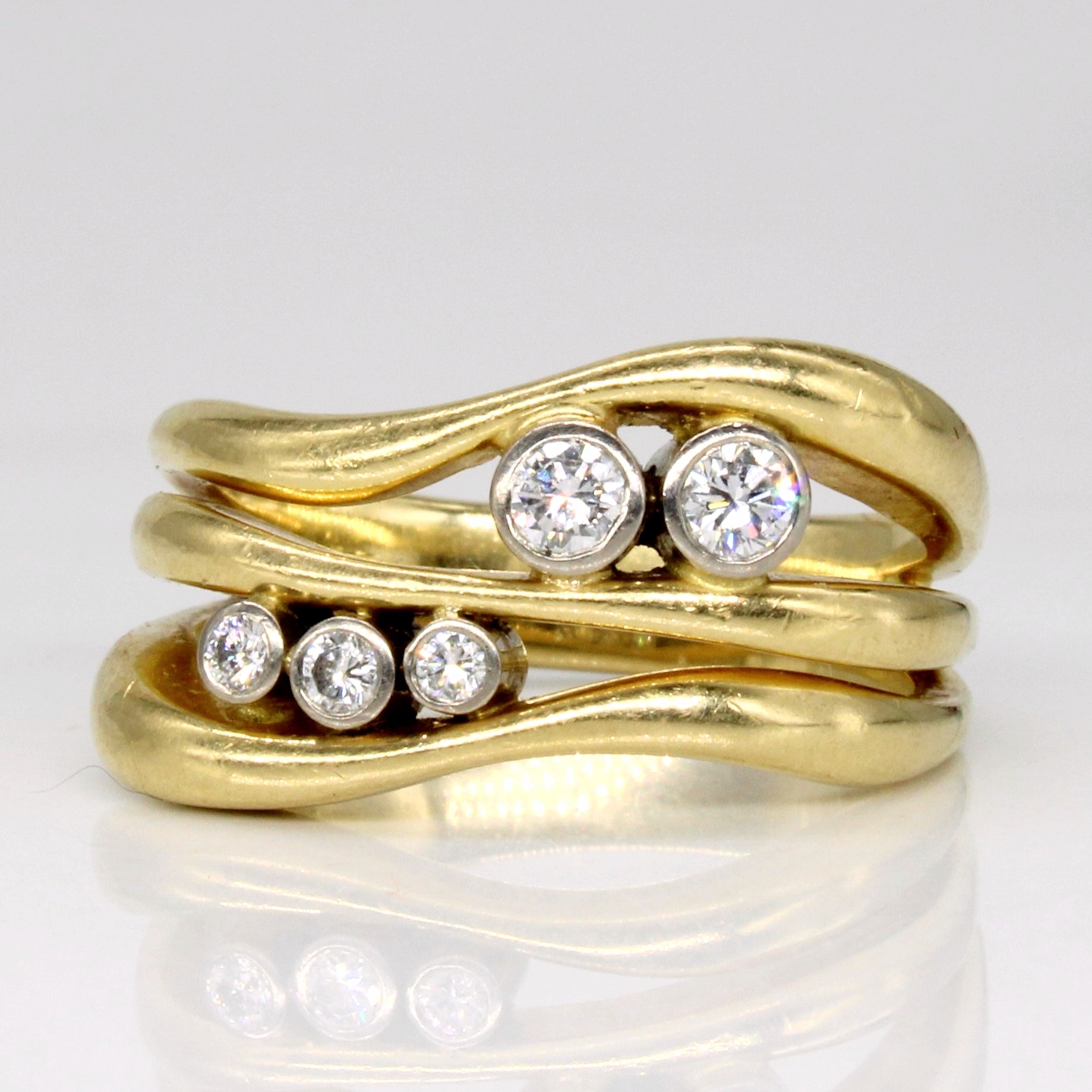 Diamond Freeform Ring | 0.18ctw | SZ 6.25 |
