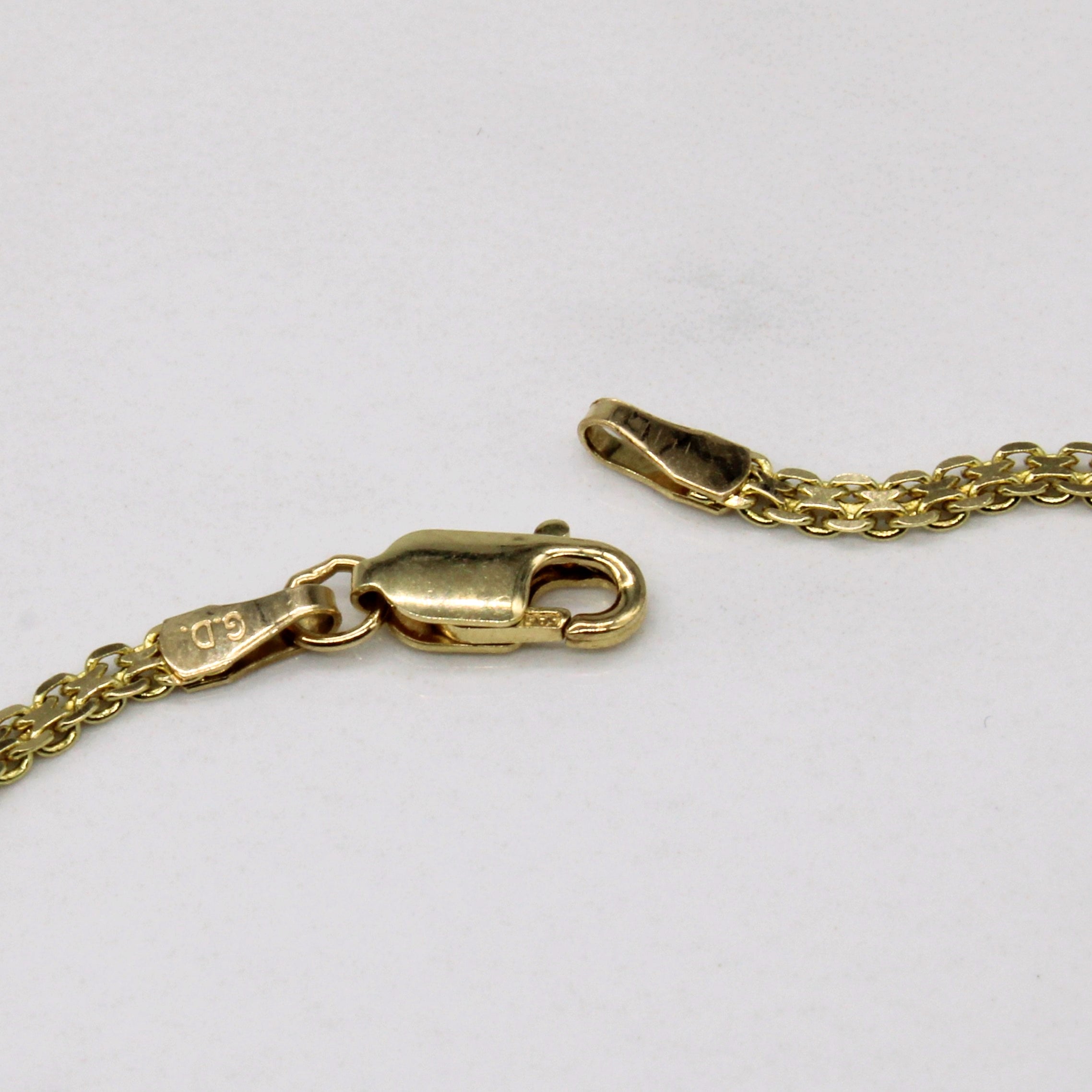 14k Yellow Gold Dolphin Tail Bracelet | 7" |
