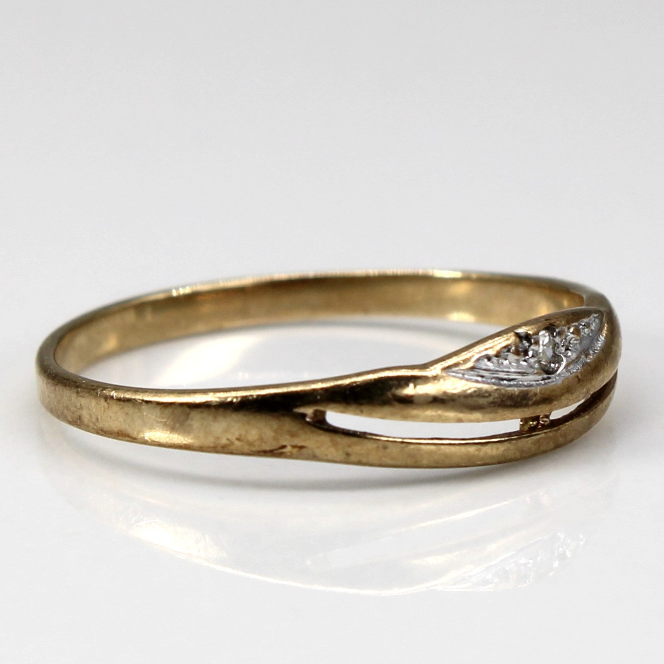 9k Gold Diamond Ring | 0.01ct | SZ 7 |