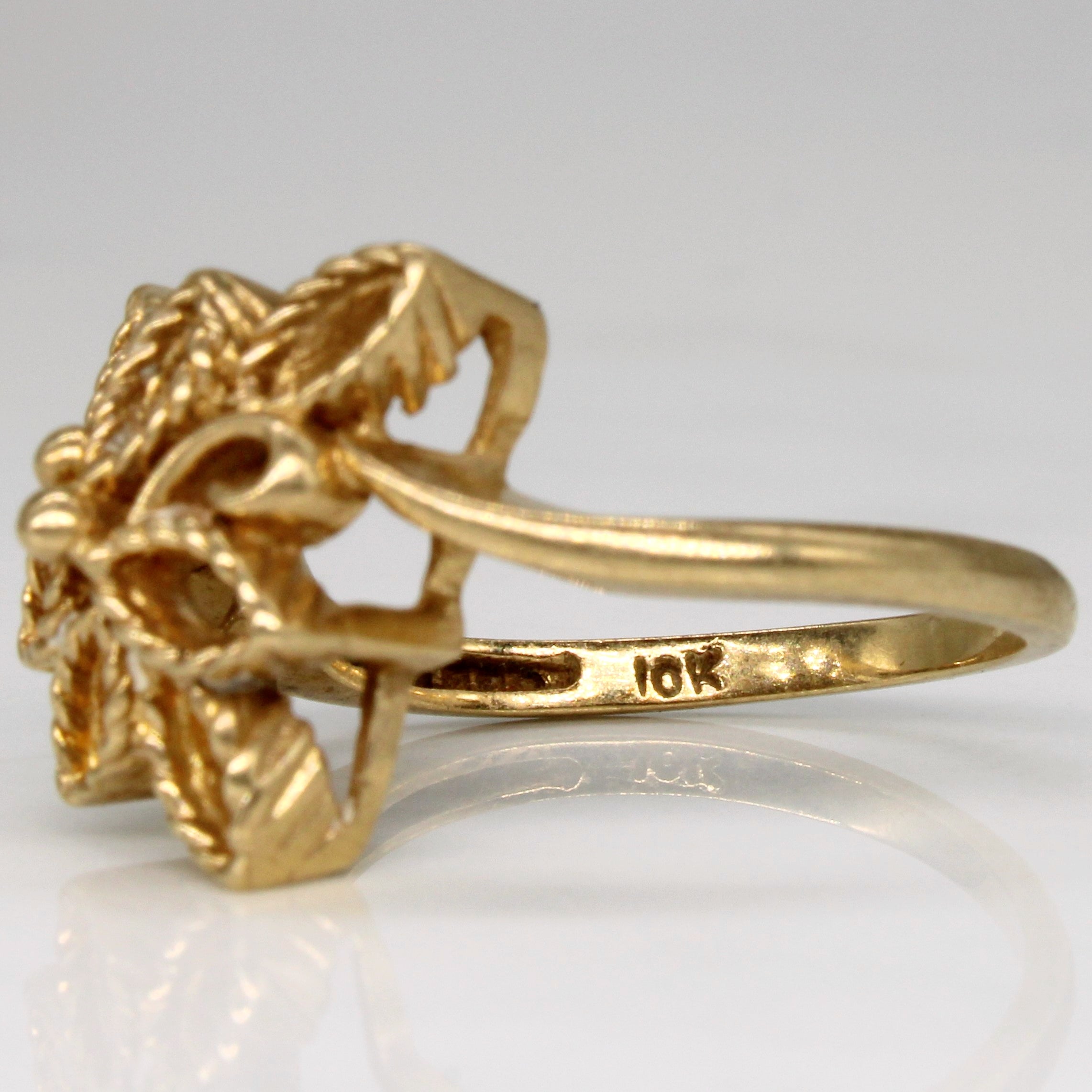 10k Yellow Gold Leaf Ring | SZ 7 |
