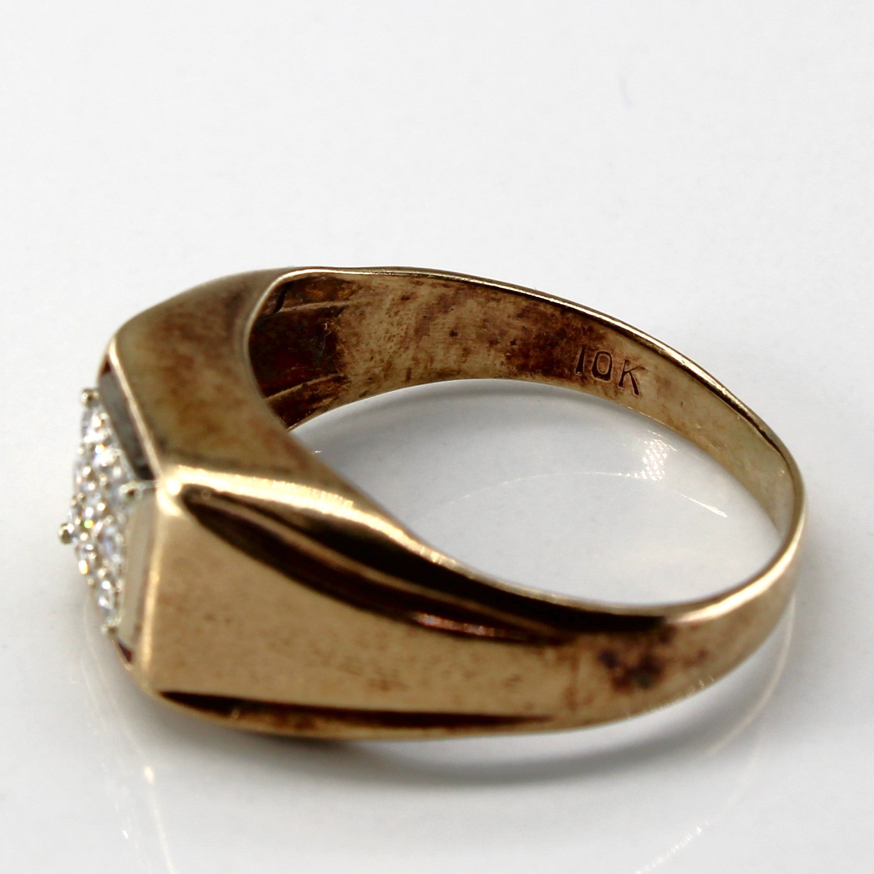 Cluster Diamond Gold Ring | 0.18ctw | SZ 8.75 |