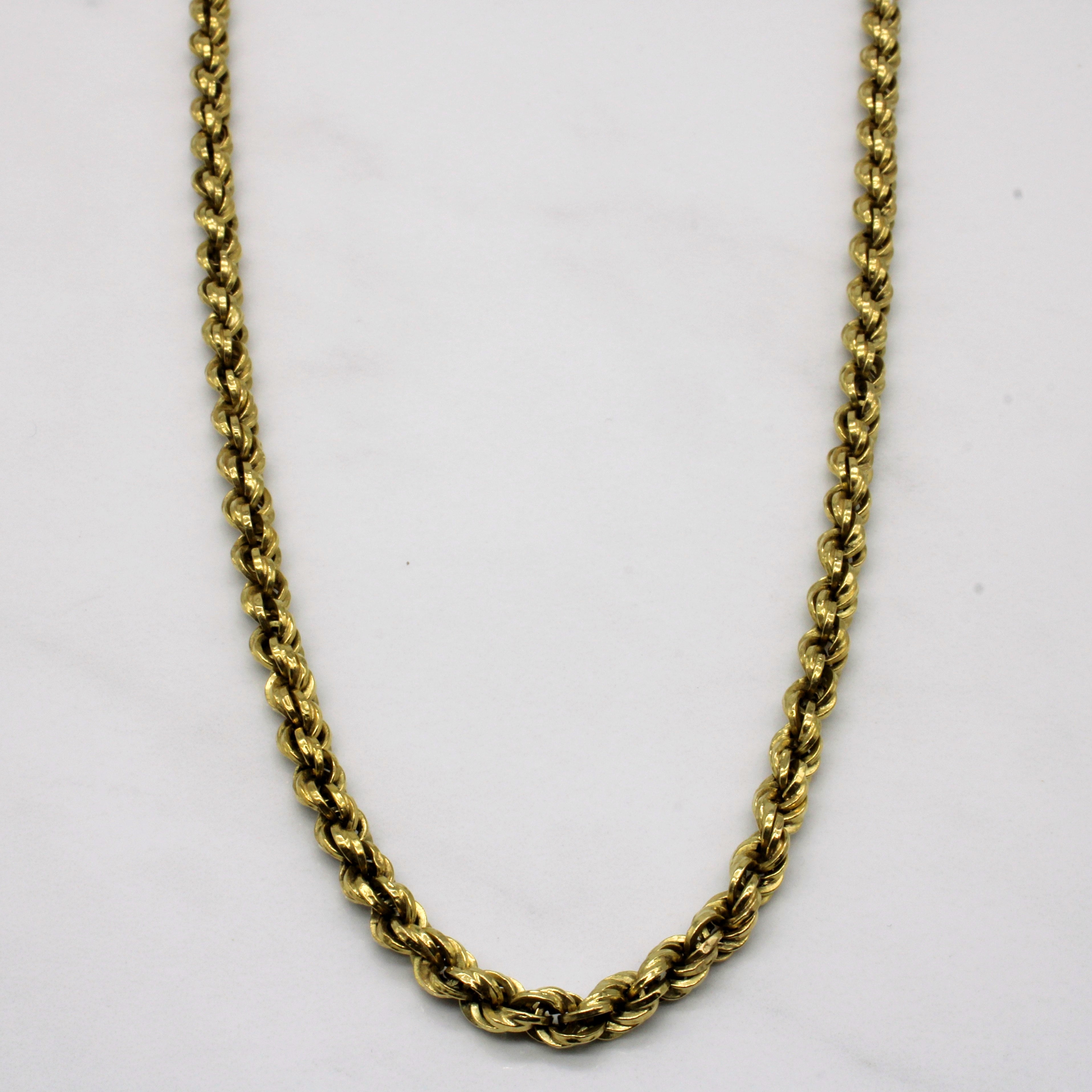 18k Yellow Gold Rope Chain | 28" |