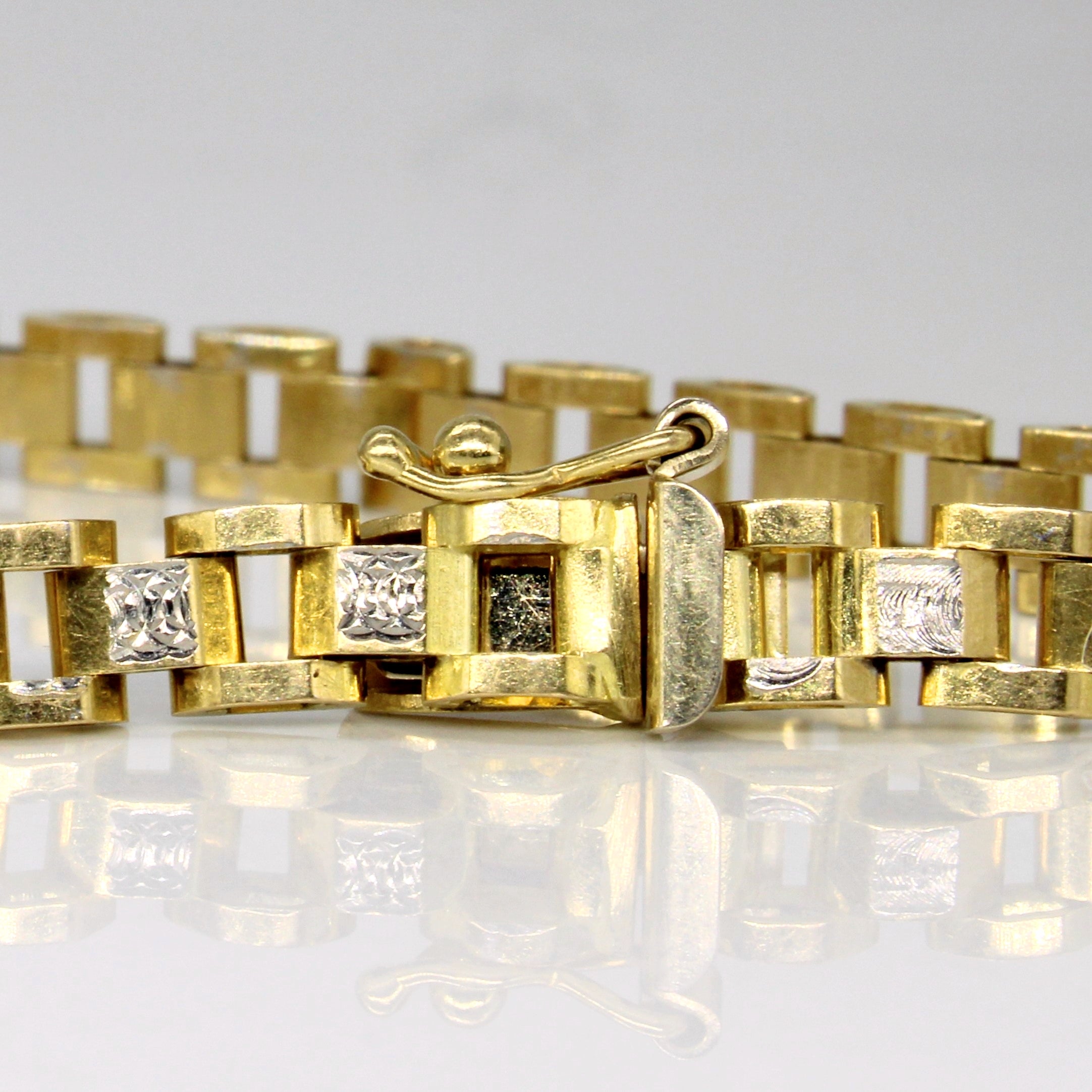 18k Two Tone Gold Bracelet | 6.5" |