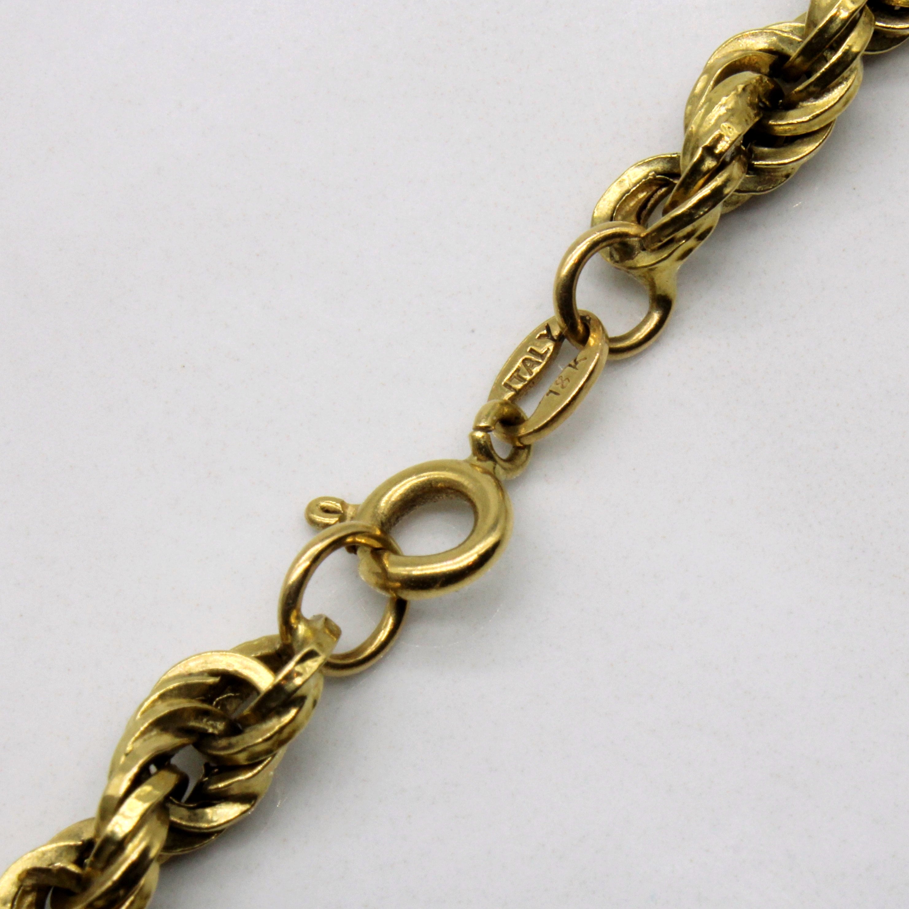 18k Yellow Gold Rope Chain | 28" |