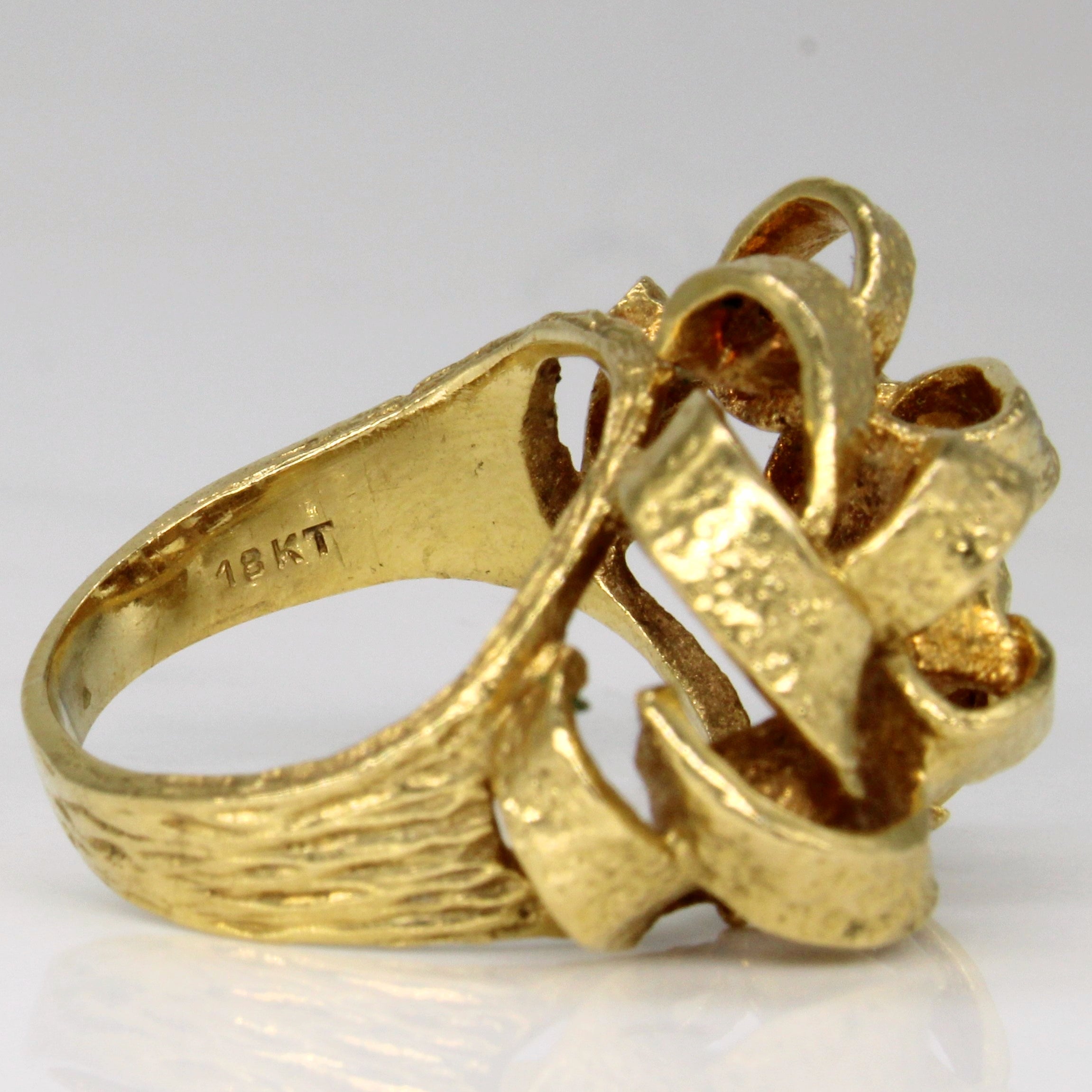 18k Yellow Gold Cocktail Ring | SZ 4.5 |