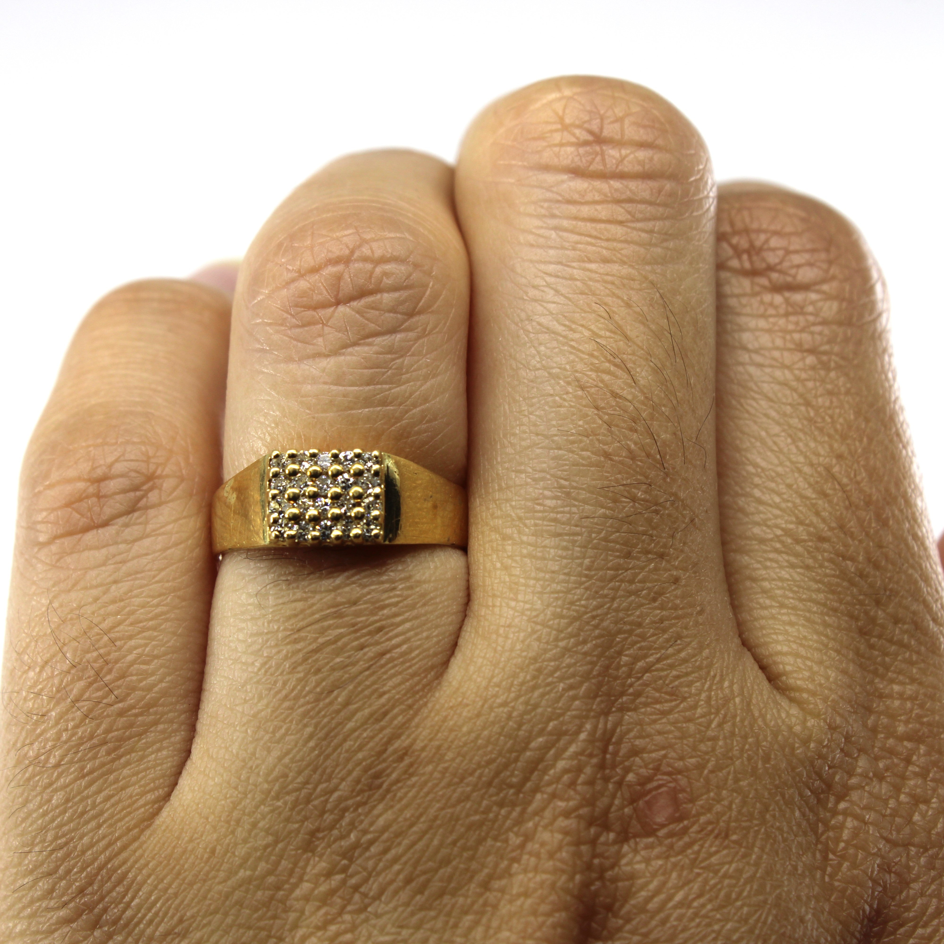 Cluster Diamond 18k Gold Ring | 0.20ctw | SZ 5.25 |