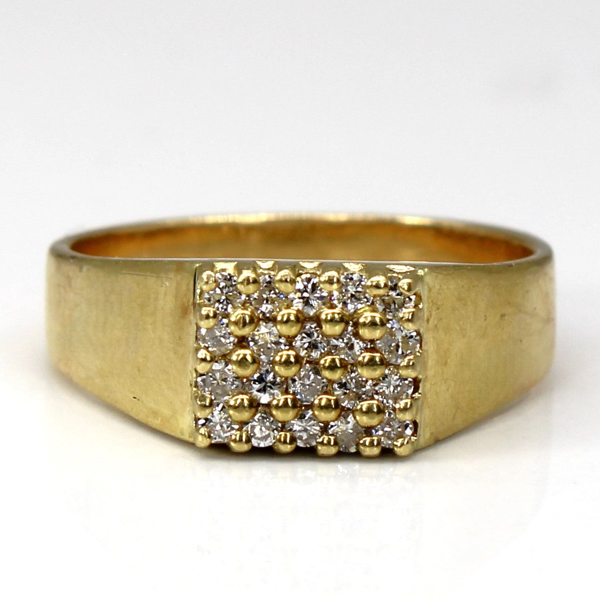 Cluster Diamond 18k Gold Ring | 0.20ctw | SZ 5.25 |