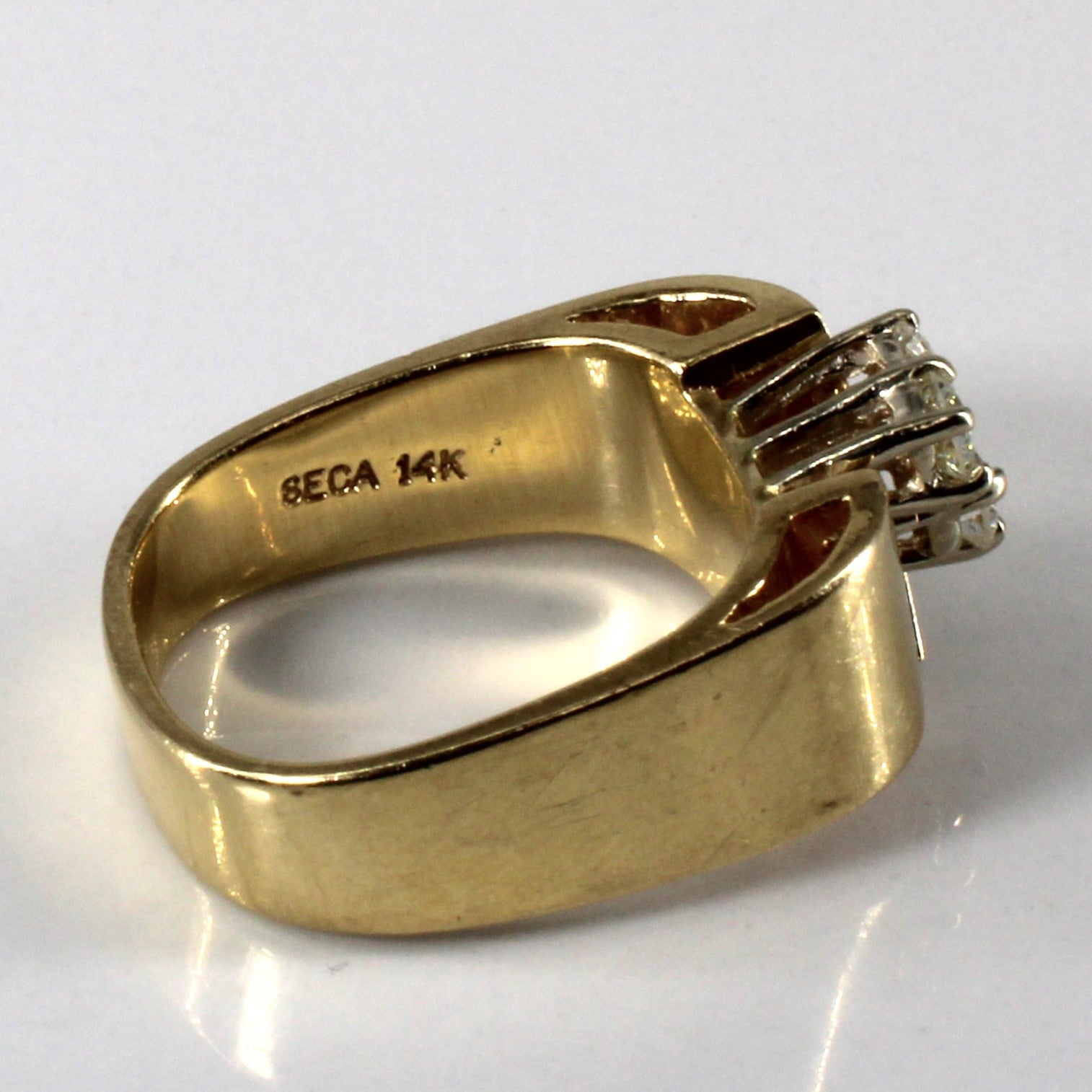Three Stone Cluster Diamond Ring | 0.38ctw | SZ 6.5 |