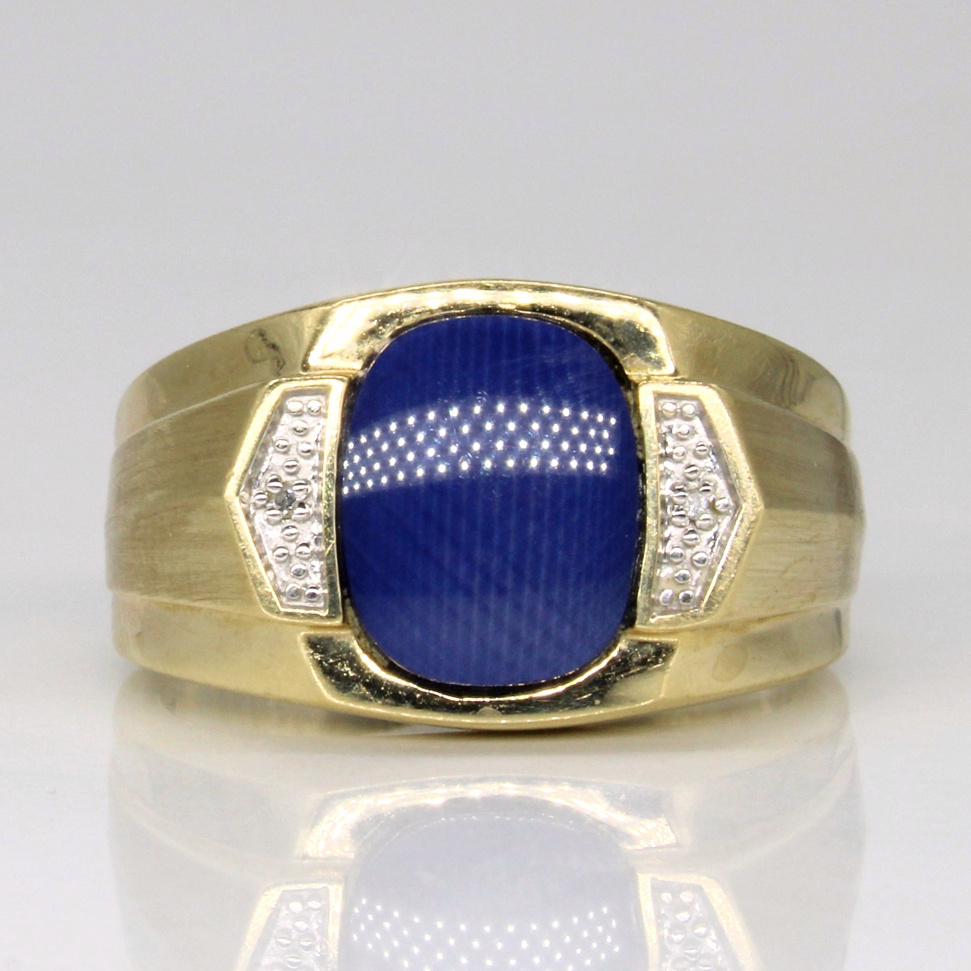 Synthetic Star Sapphire & Natural Diamond Cocktail Ring | 2.15ct, 0.01ctw | SZ 7.25 |