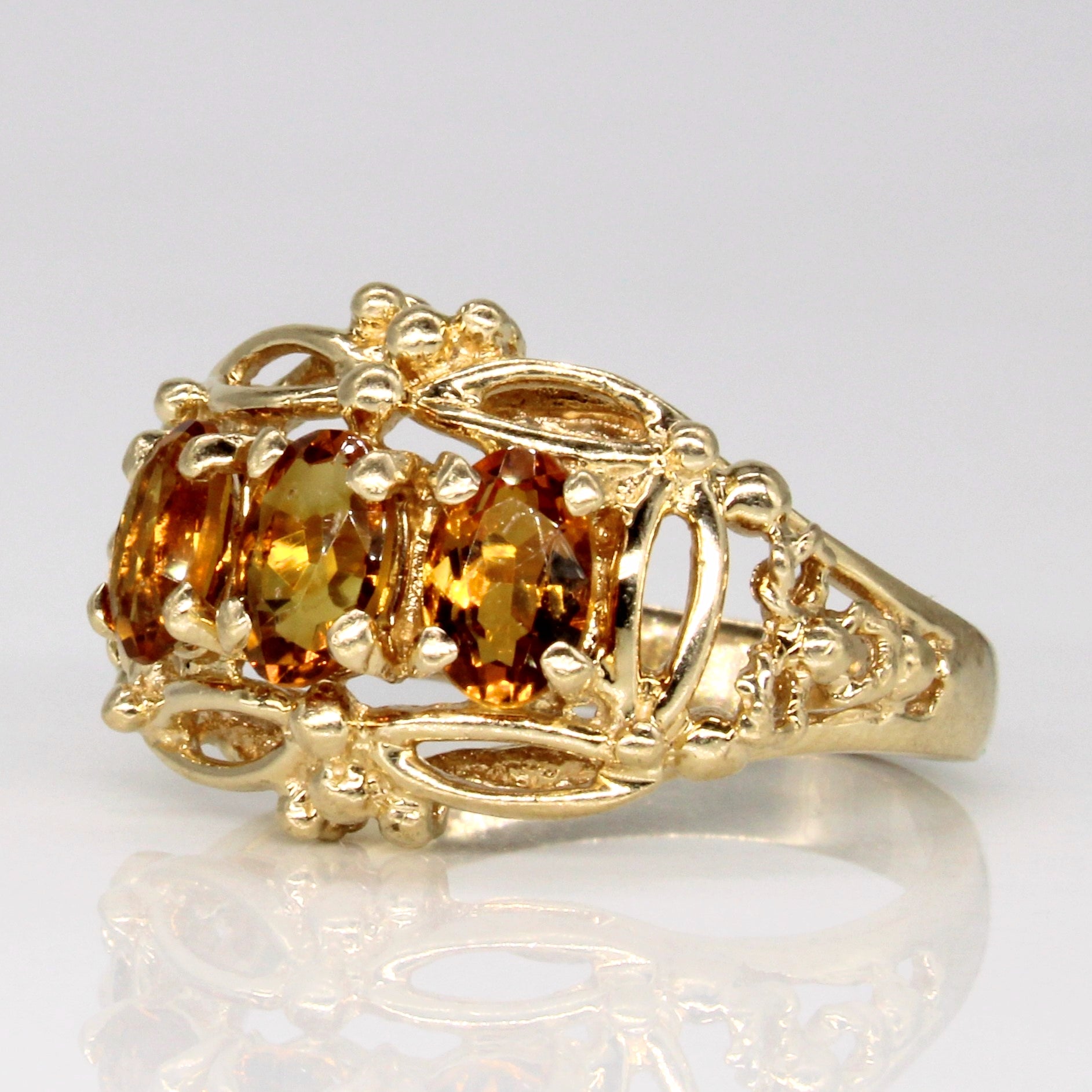Citrine Cocktail Ring | 1.05ctw | SZ 6.75 |