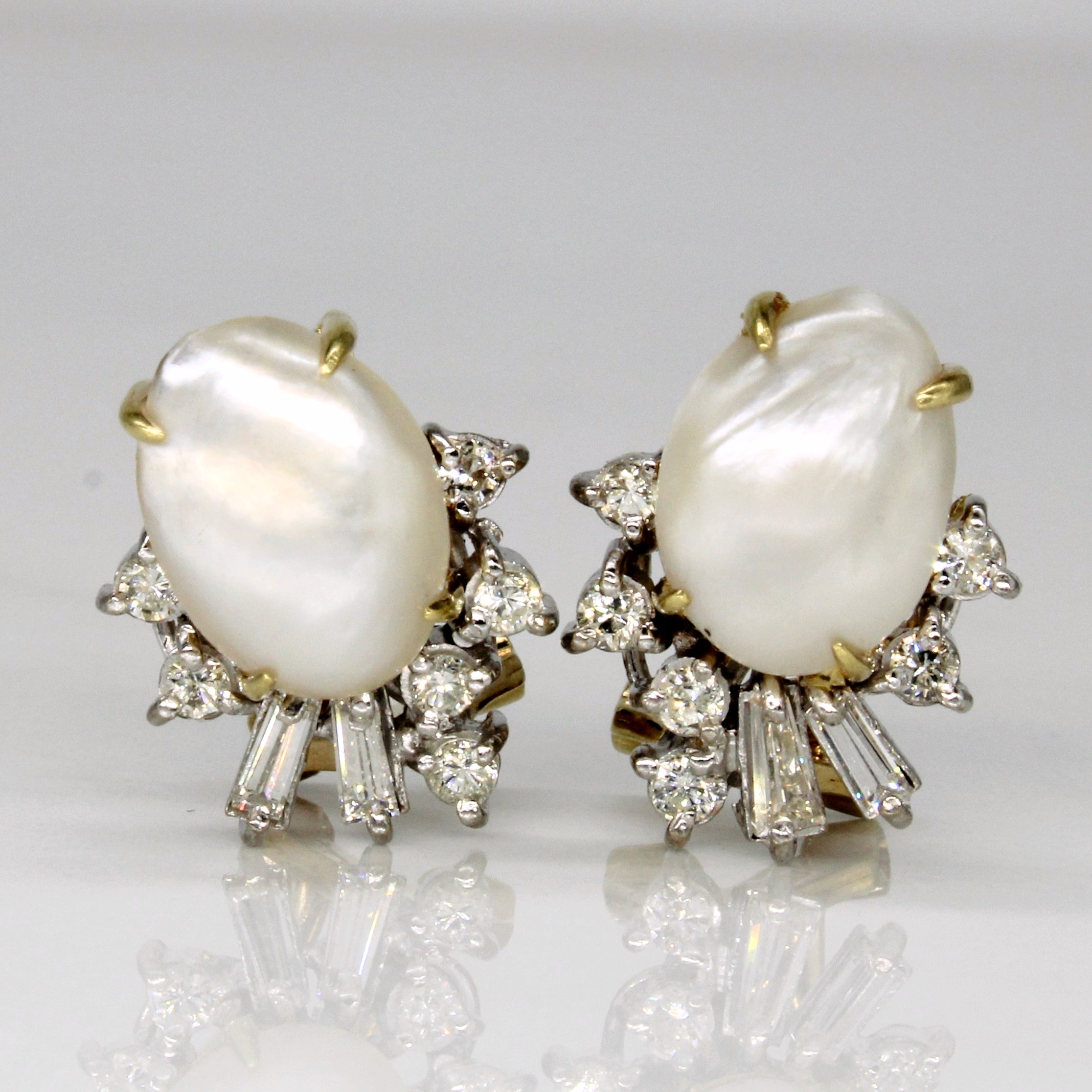Pearl & Diamond Earrings | 0.50ctw |