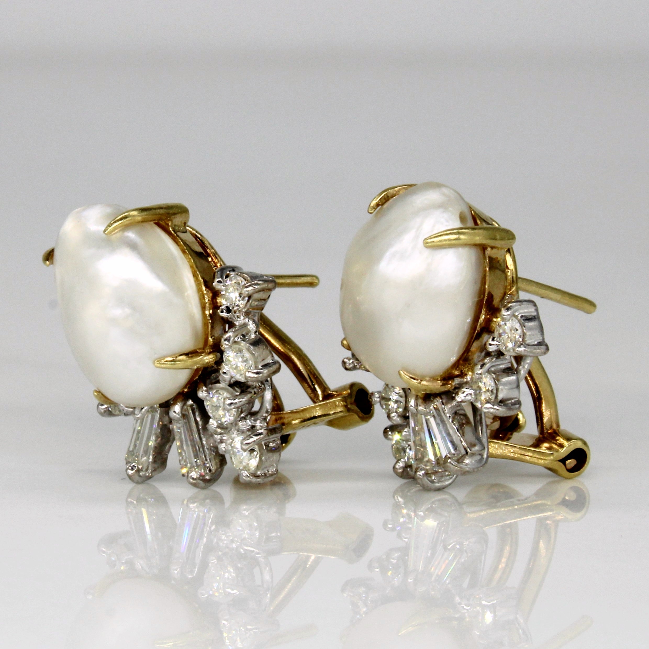 Pearl & Diamond Earrings | 0.50ctw |