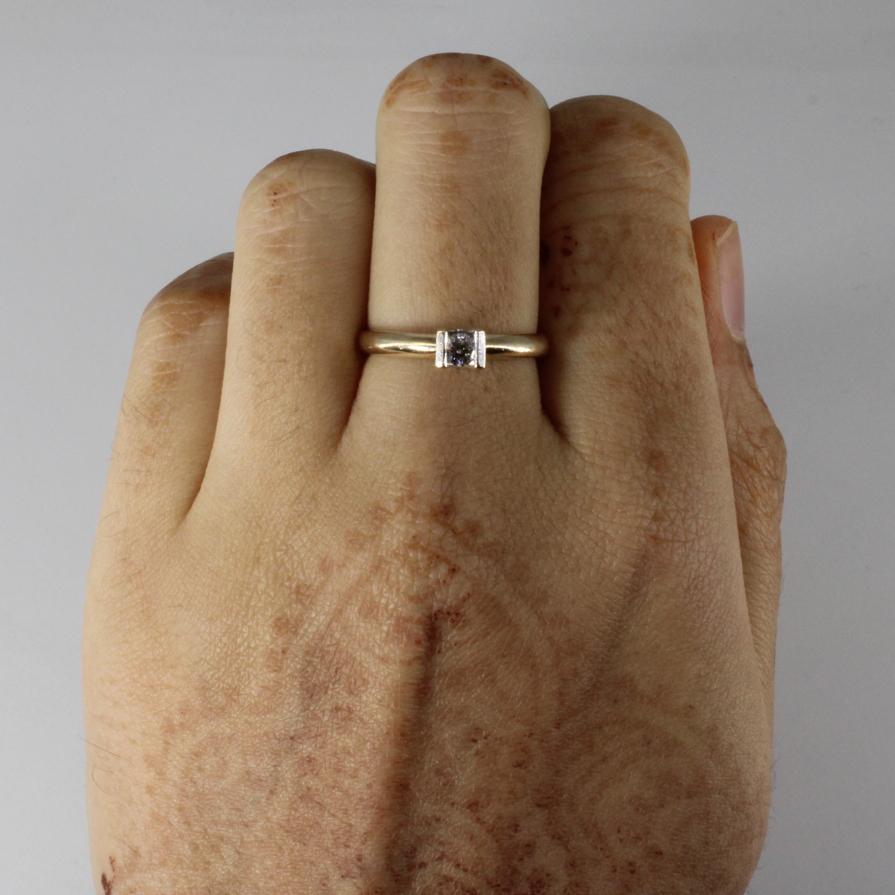 Tension Set Solitaire Diamond Ring | 0.13ct | SZ 7 |