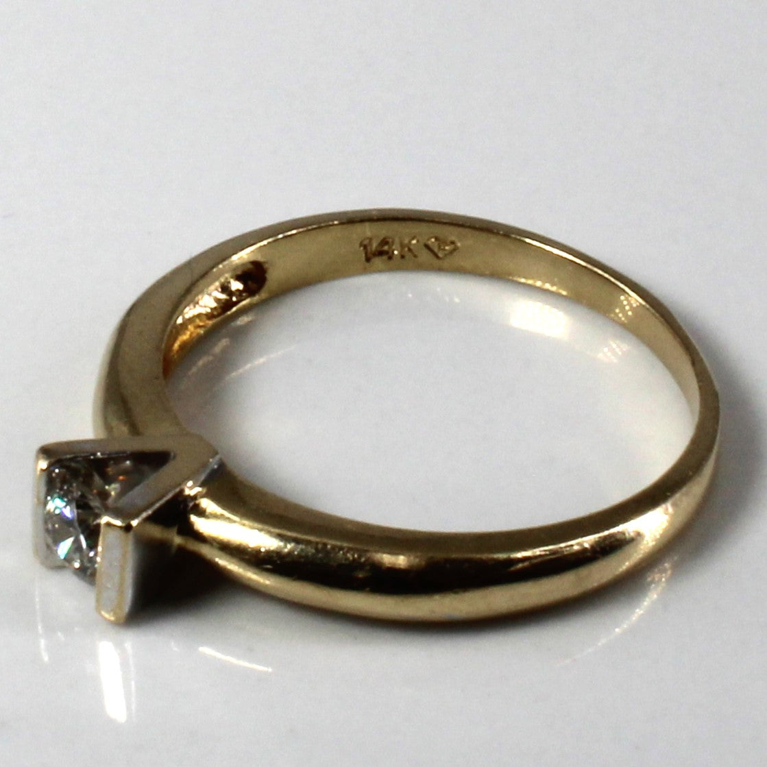 Tension Set Solitaire Diamond Ring | 0.13ct | SZ 7 |