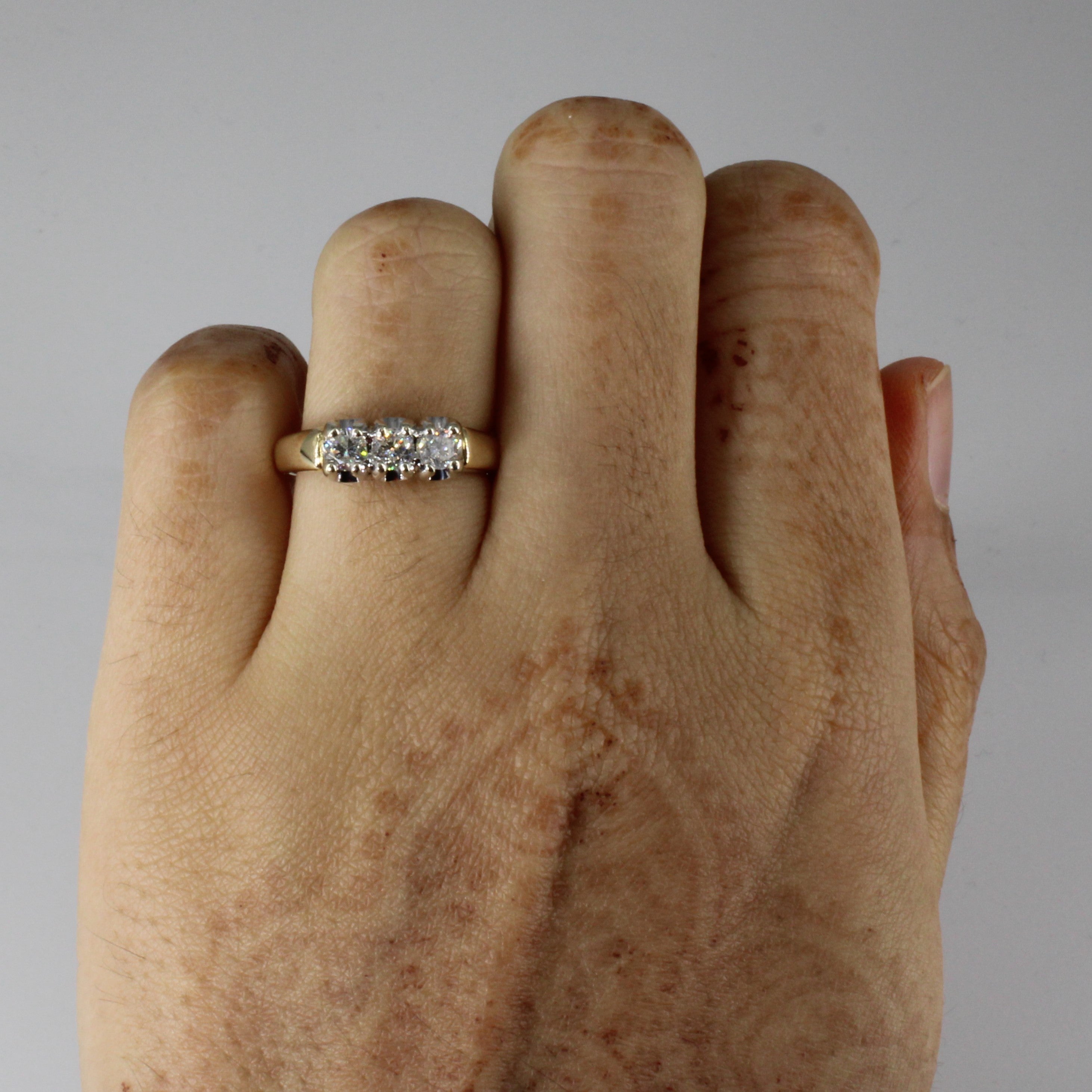 Claw Set Three Stone Diamond Ring | 0.45ctw | SZ 6 |