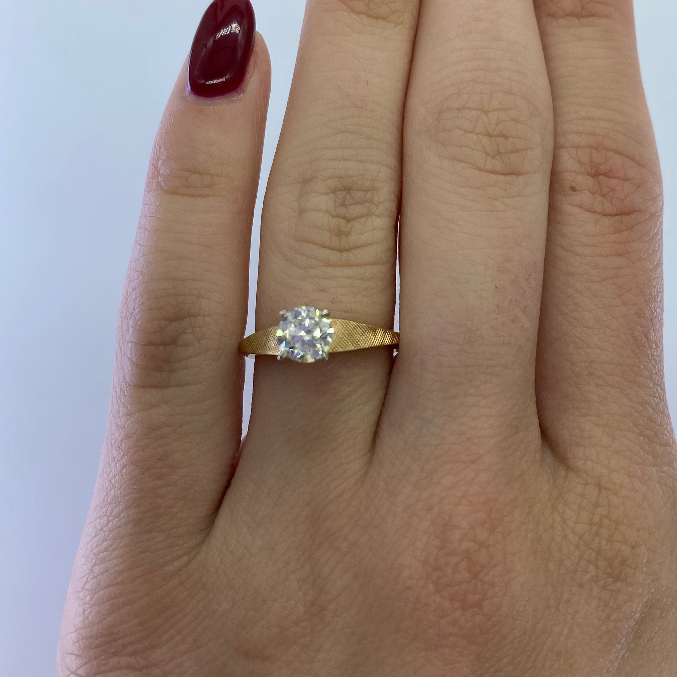 Vintage Old European Cut Diamond Ring | 0.64ct | SZ 4.5 |