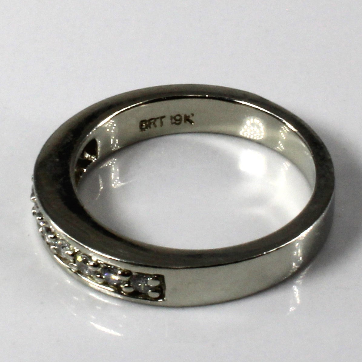 Pave Diamond Solid Band | 0.20ctw | SZ 6.5 |