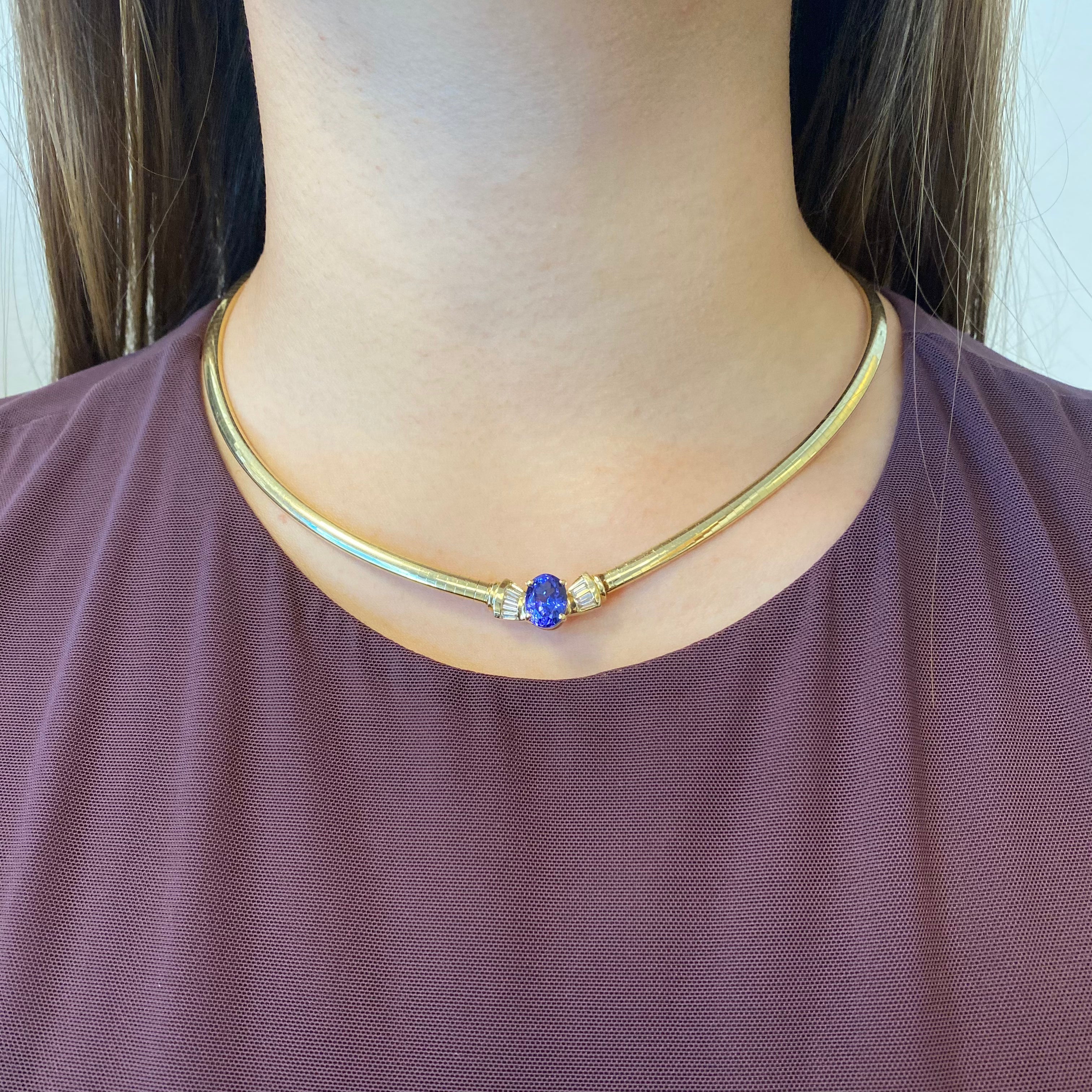 Tanzanite and Diamond Cocktail Necklace | 2.65ct, 0.16 ctw | 16.25"