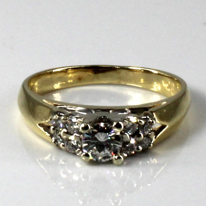 Bague de fiançailles sertie de diamants en grappe | 0,41 ct | Taille 5,5 |