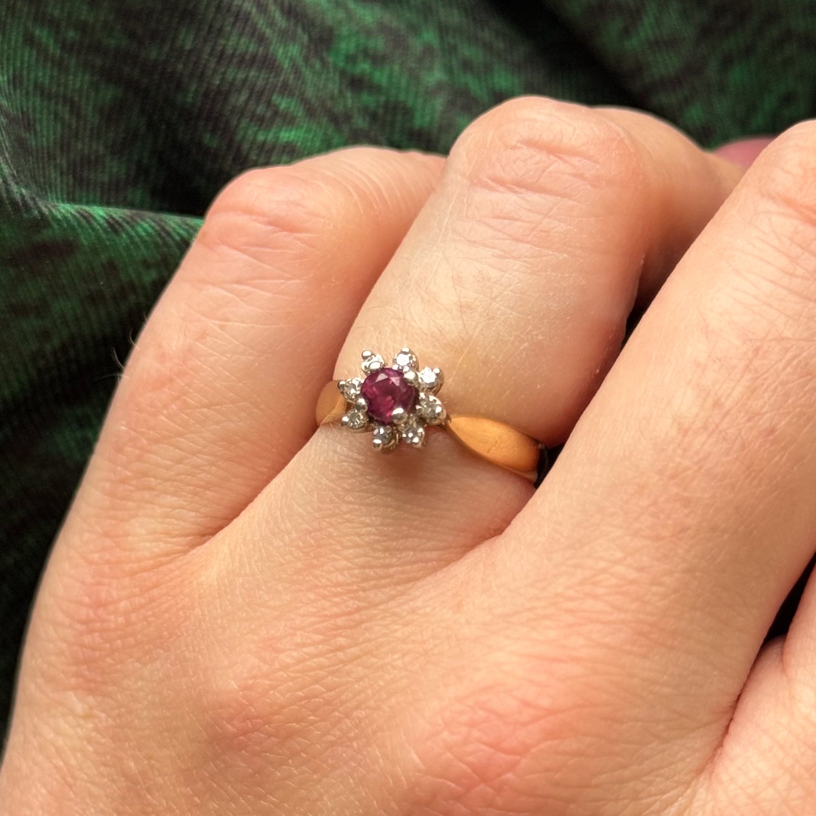 Ruby & Diamond Ring | 0.35ct, 0.08ctw | SZ 5.25 |