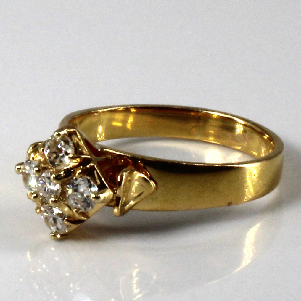 Vintage Old Mine Cut Diamond Ring | 0.42ctw | SZ 5.75 |