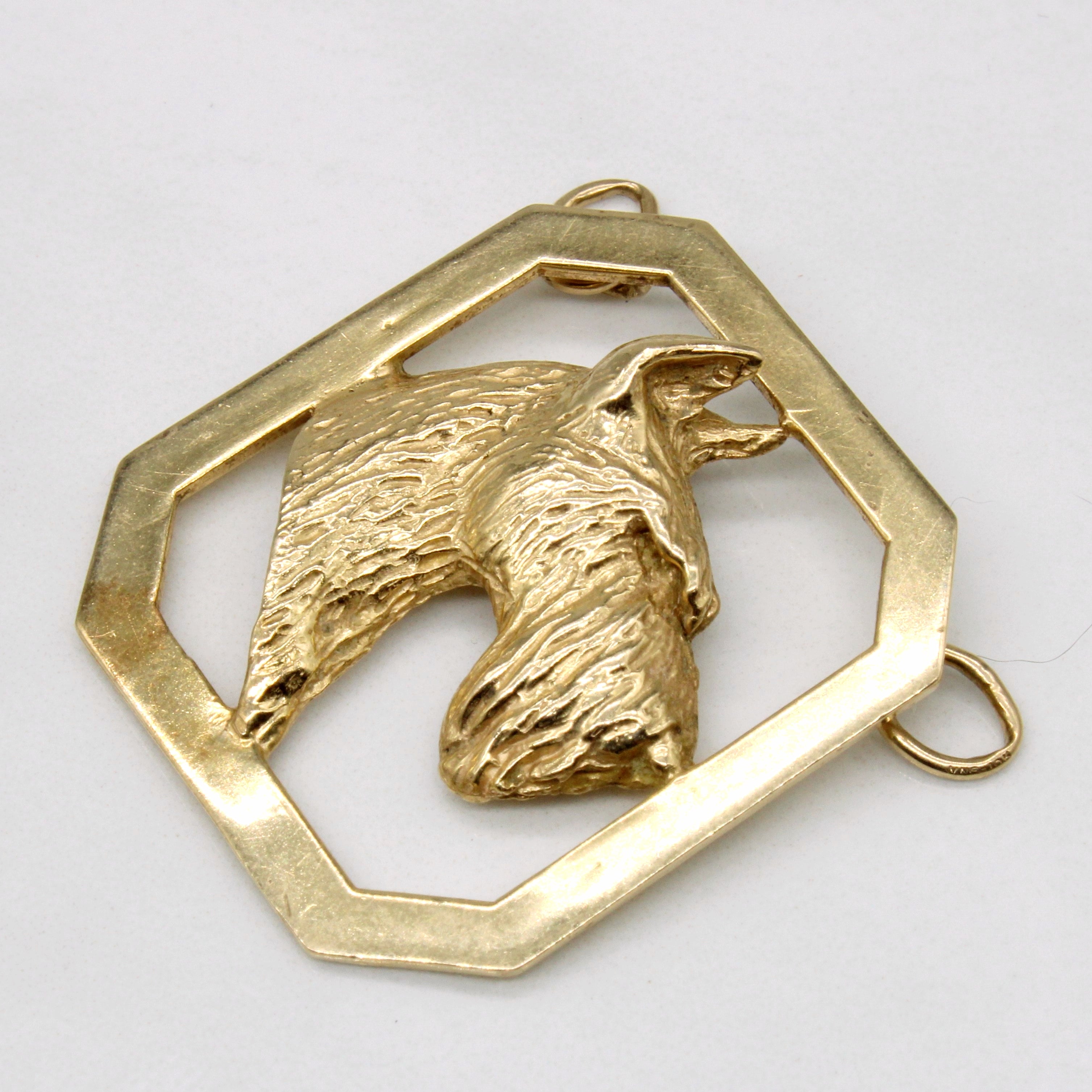 14k Yellow Gold West Highland Terrier Pendant