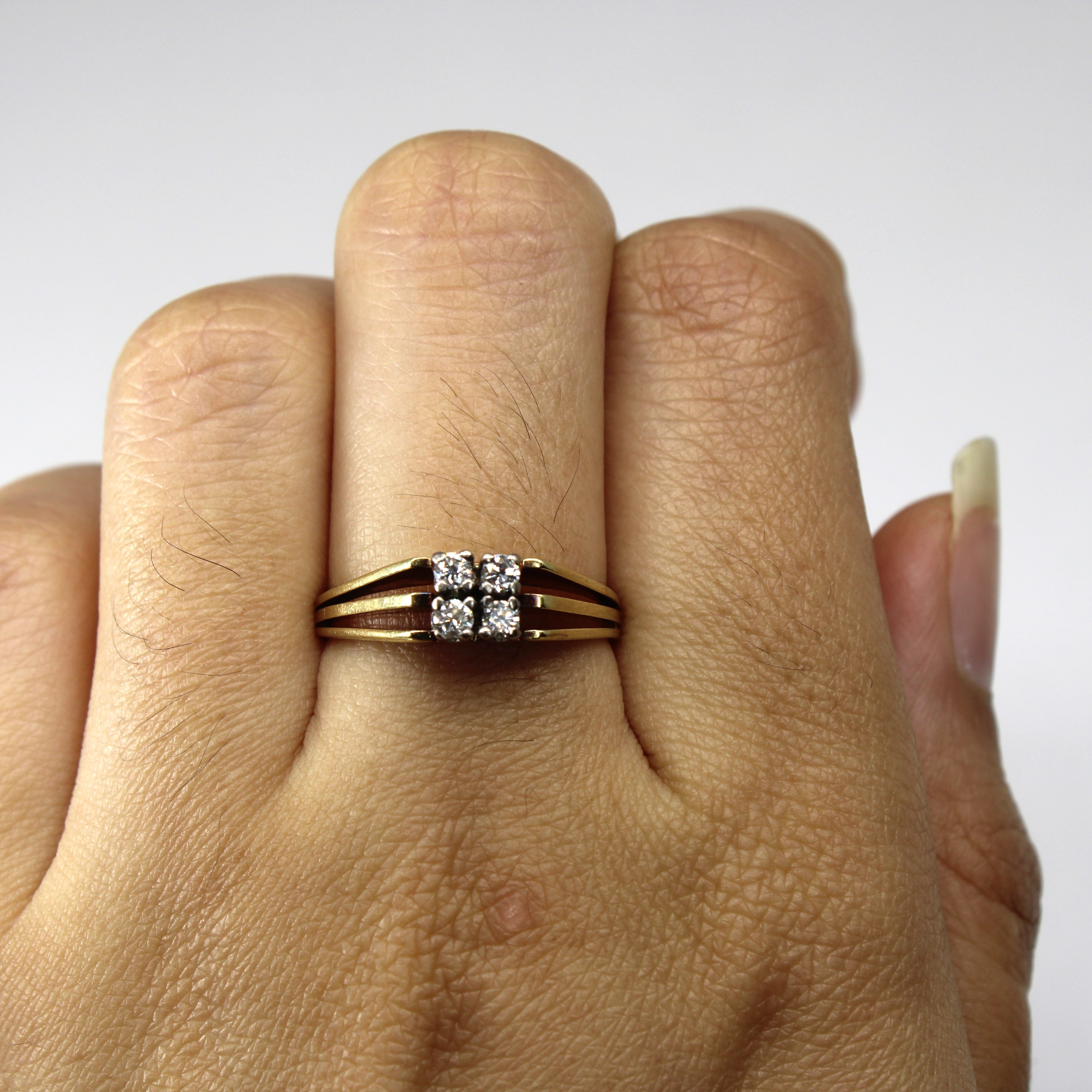 Four Stone Diamond Ring | 0.16ctw | SZ 7.5 |