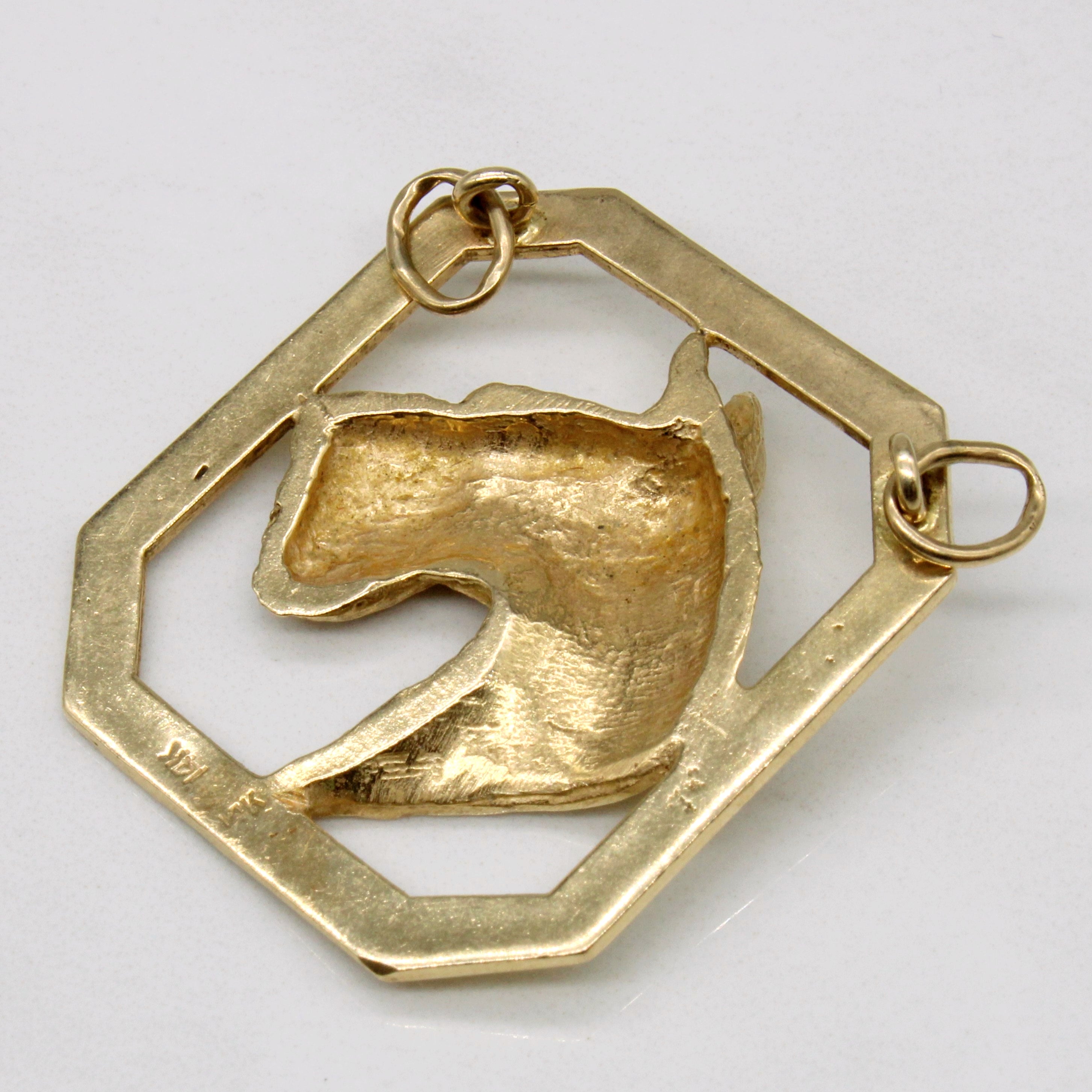 14k Yellow Gold West Highland Terrier Pendant