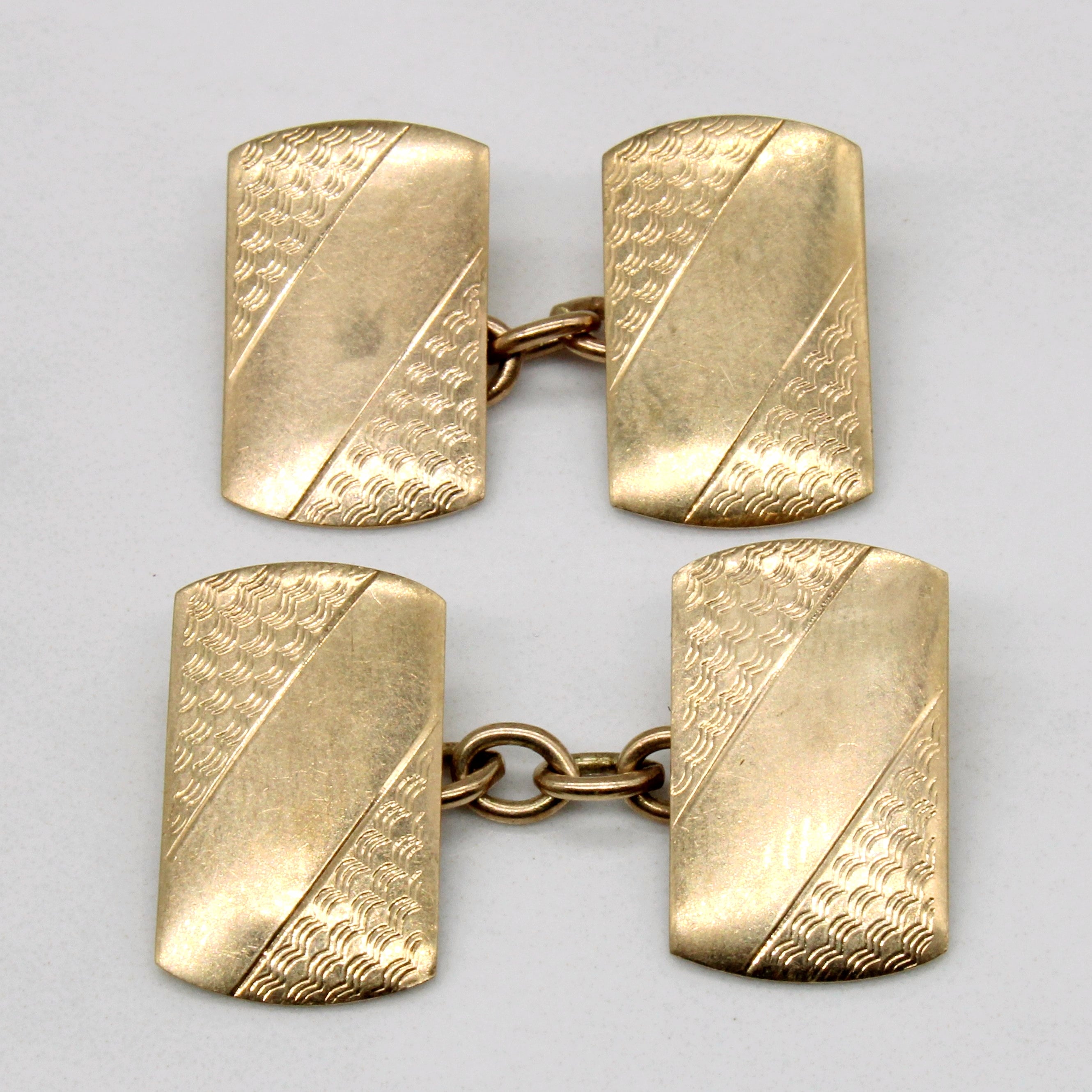 9k Yellow Gold Cufflinks