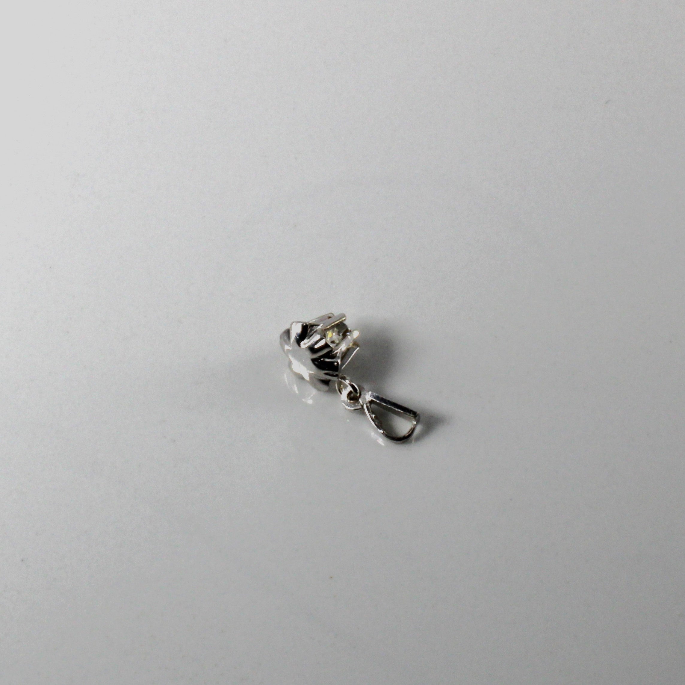 Claw Set Solitaire Diamond Pendant | 0.12ct |