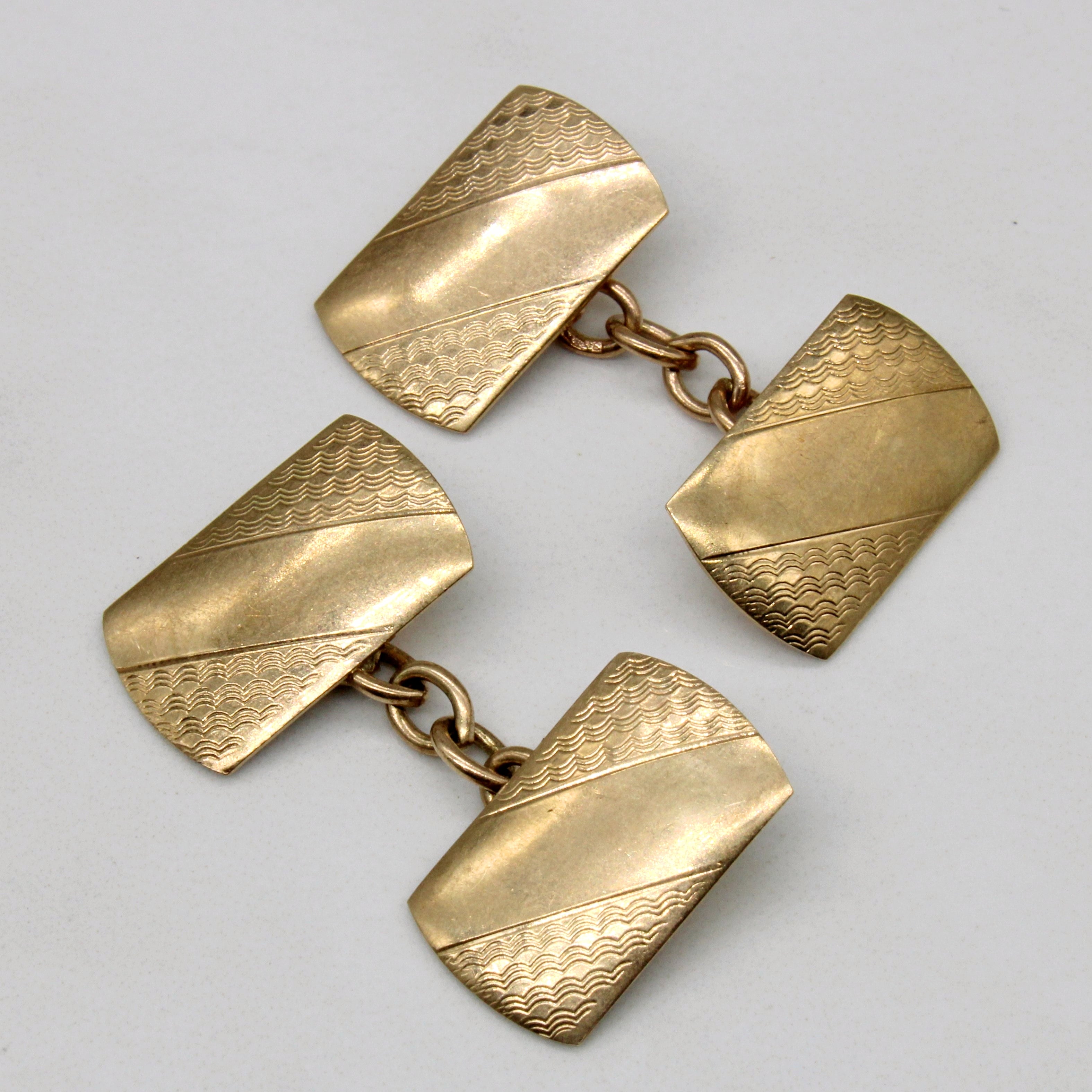9k Yellow Gold Cufflinks