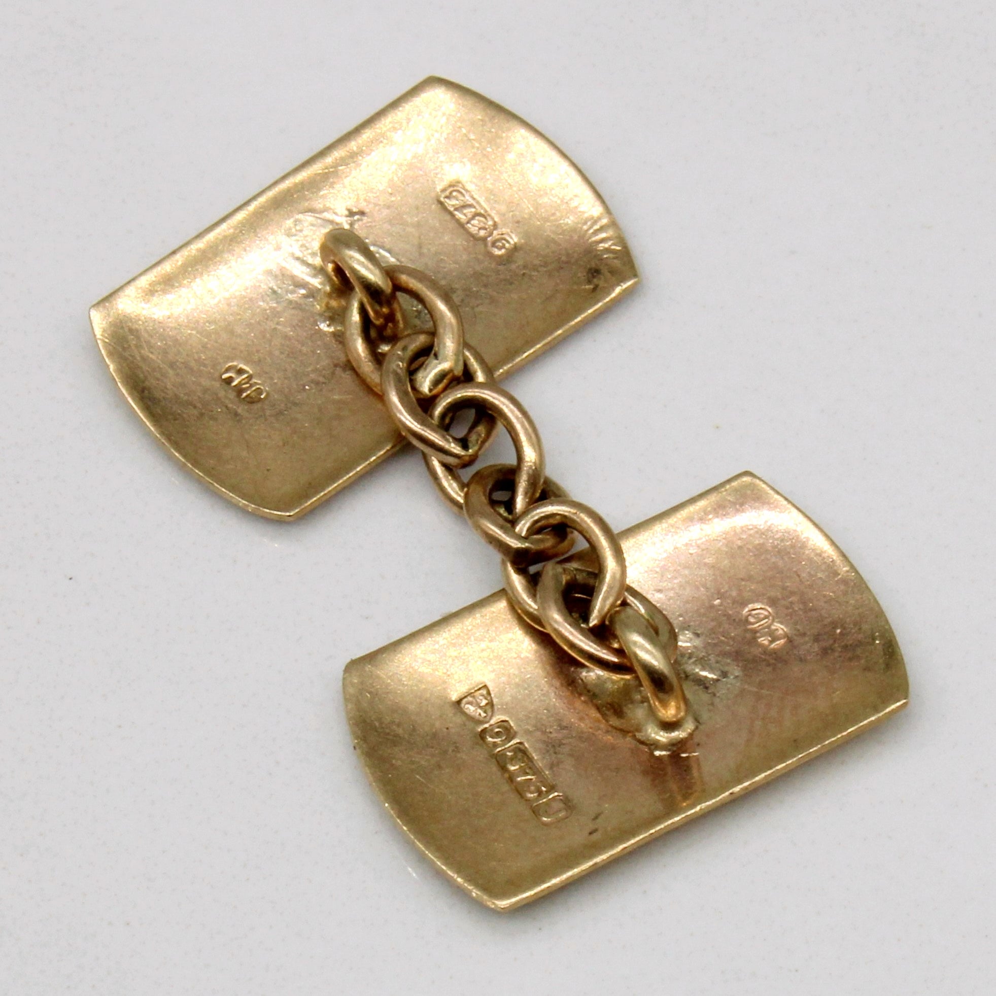 9k Yellow Gold Cufflinks