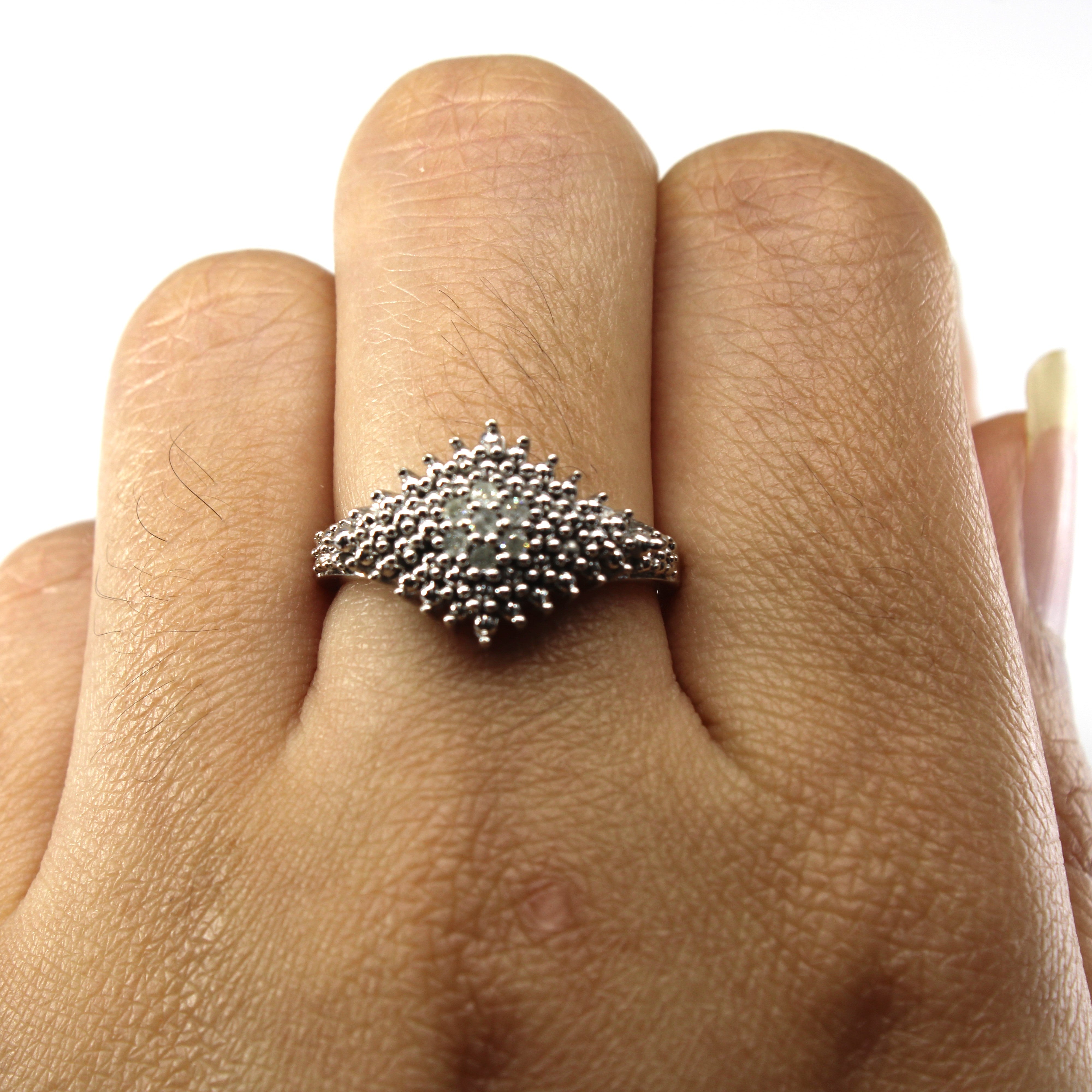 Beaded Texture Diamond Ring | 0.07ctw | SZ 7.25 |