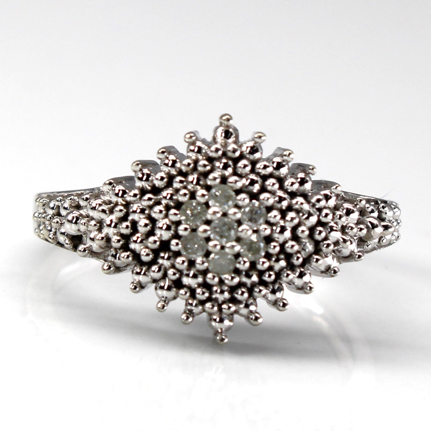Beaded Texture Diamond Ring | 0.07ctw | SZ 7.25 |