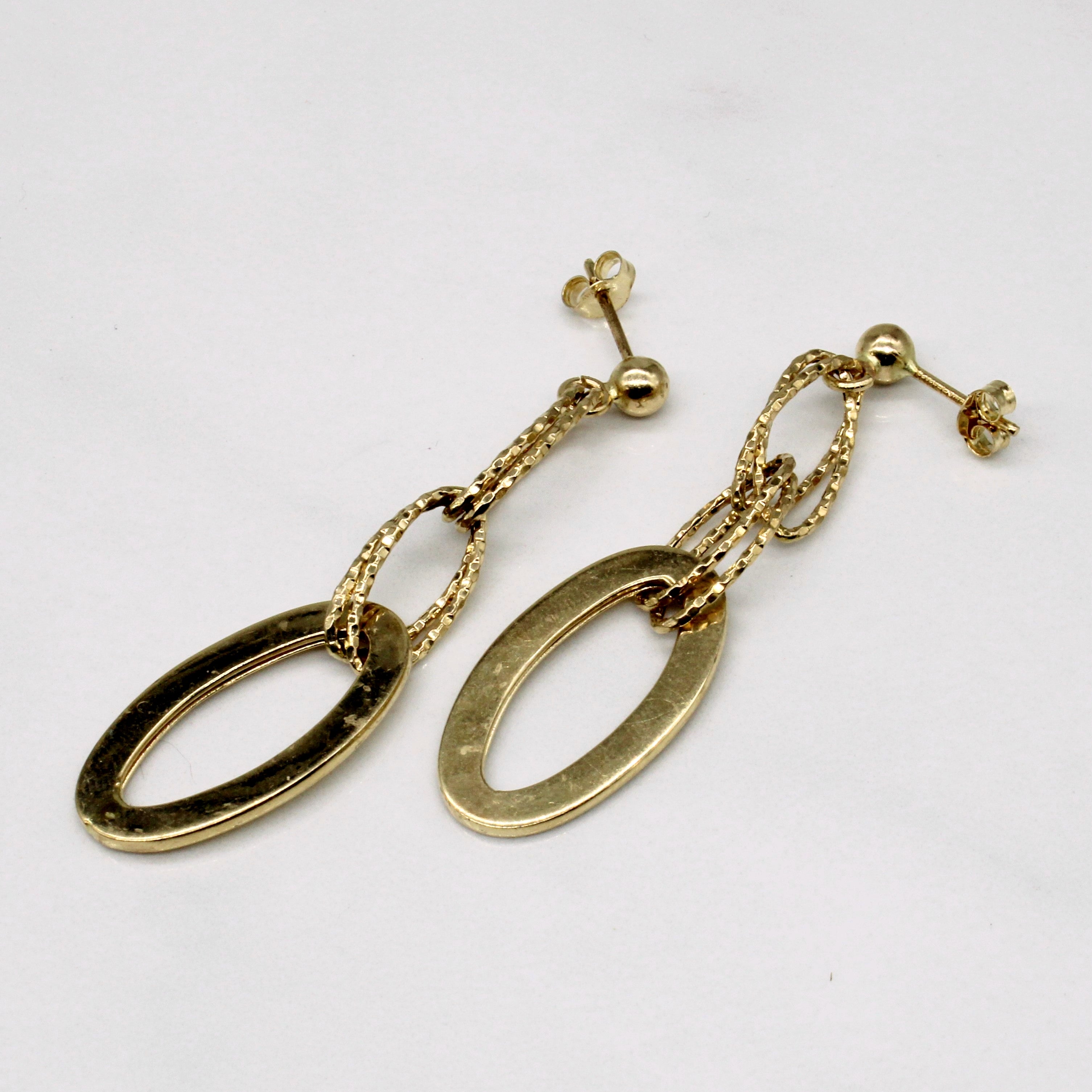14k Yellow Gold Drop Earrings