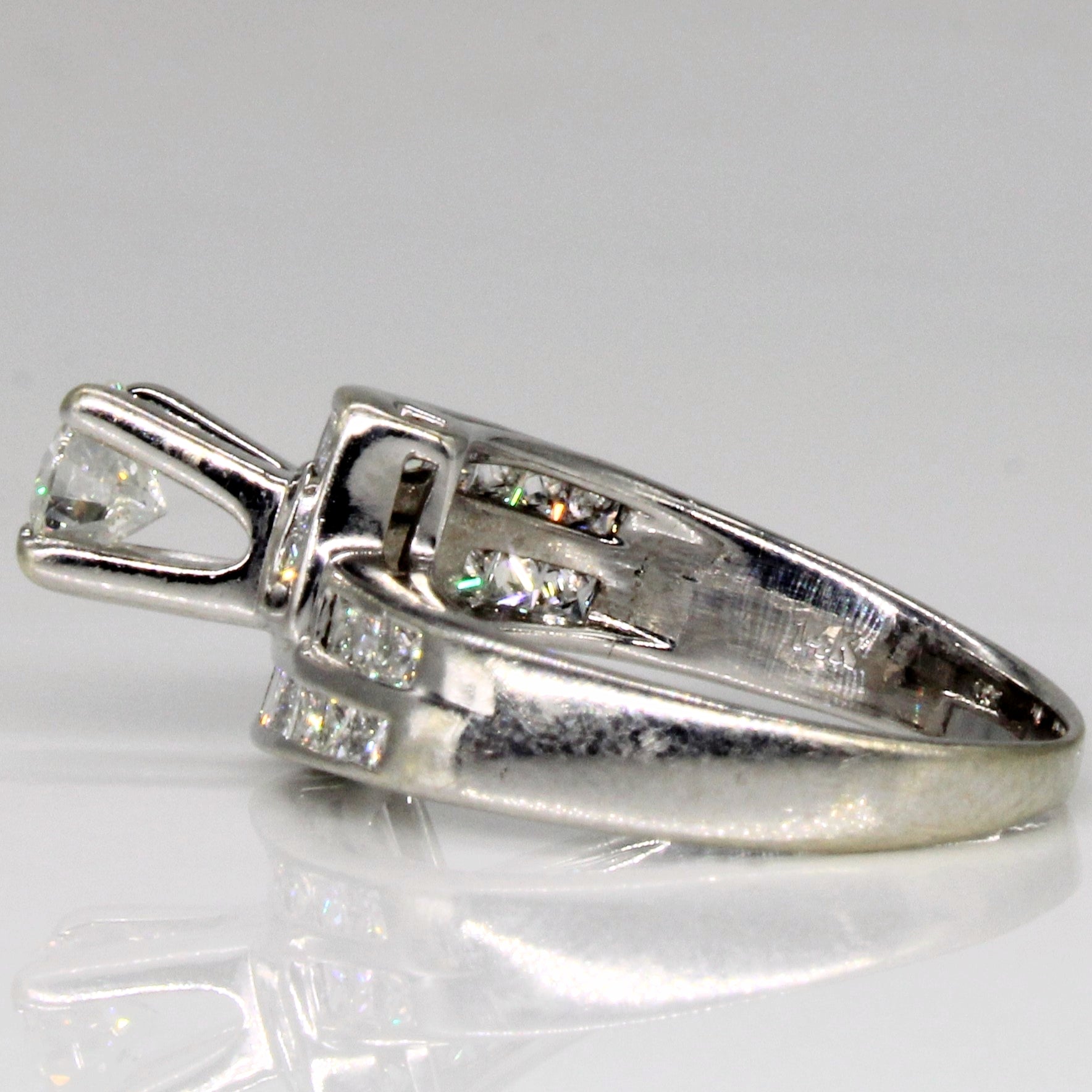 Cathedral Set Diamond Engagement Ring | 1.16ctw | SZ 5.25 |